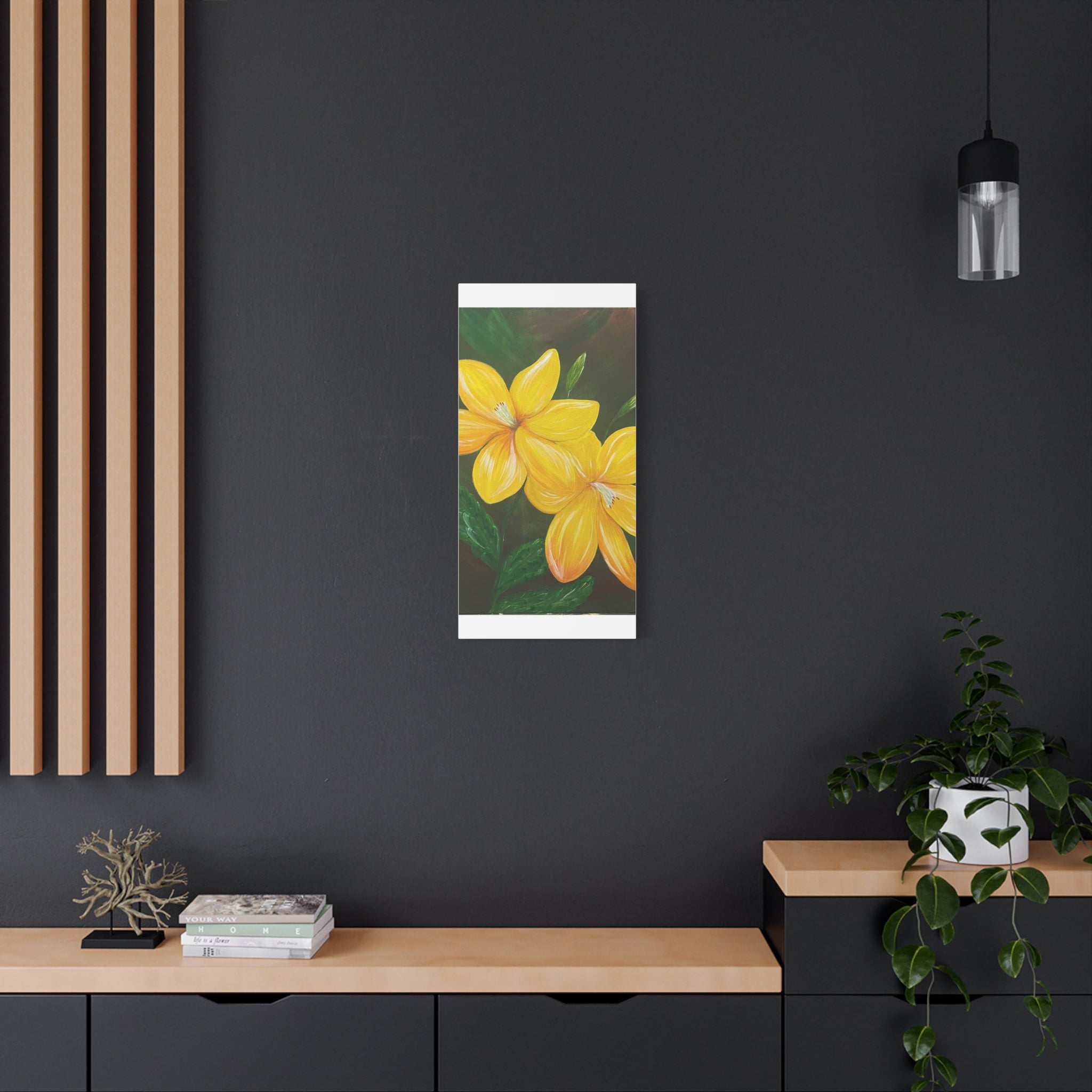 Golden Bloom Canvas Wall Art