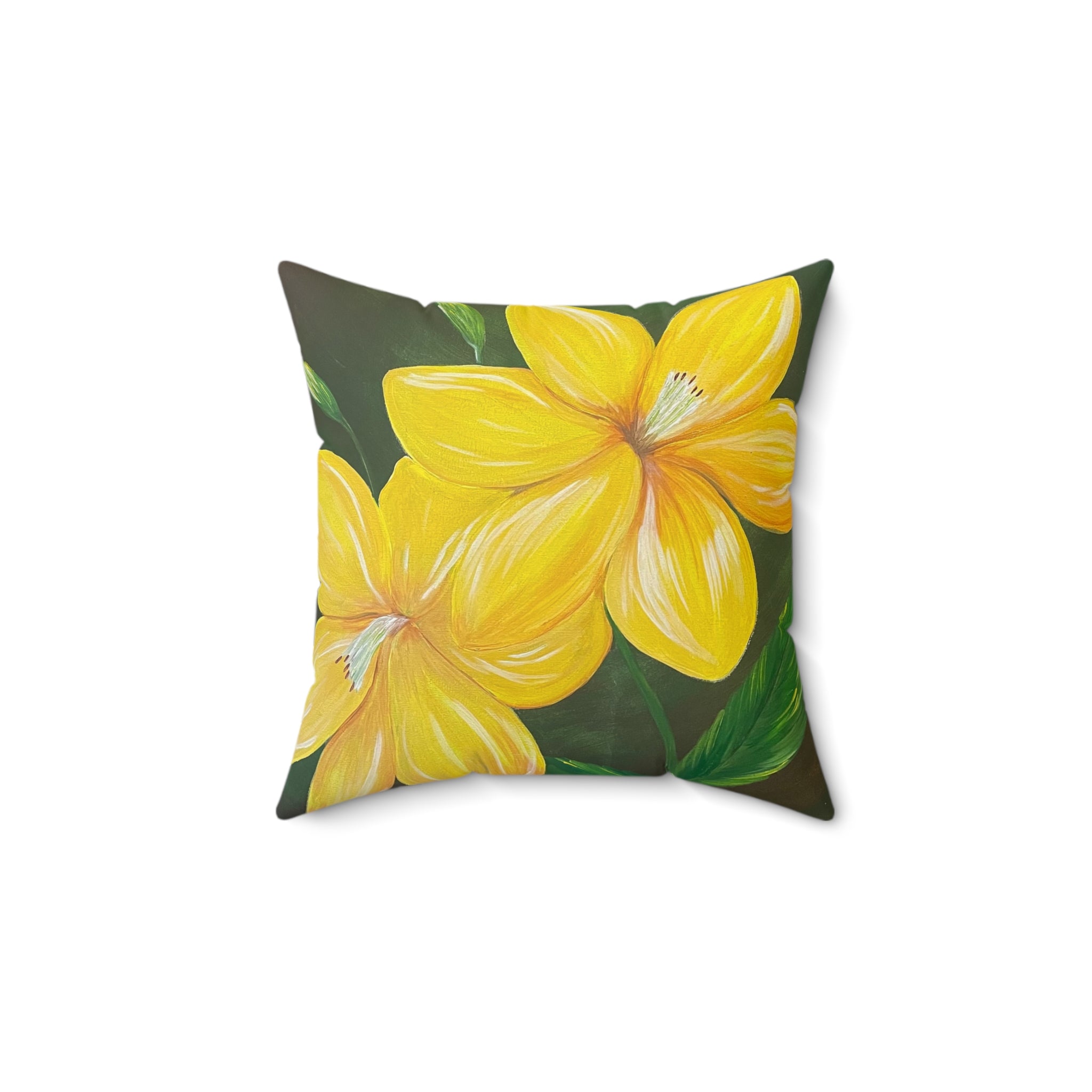 Golden Bloom Faux Suede Unique Custom Design