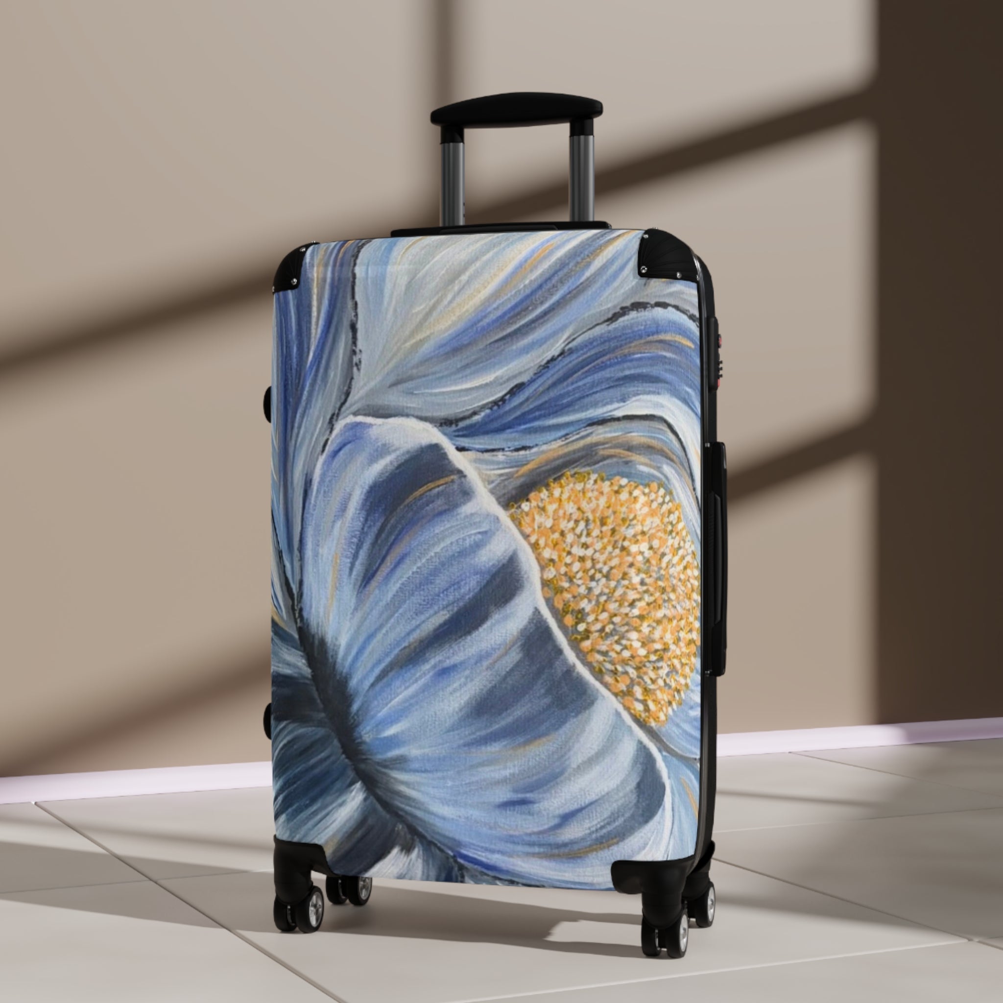 Velvet Current Handprinted Colorful Suitcase