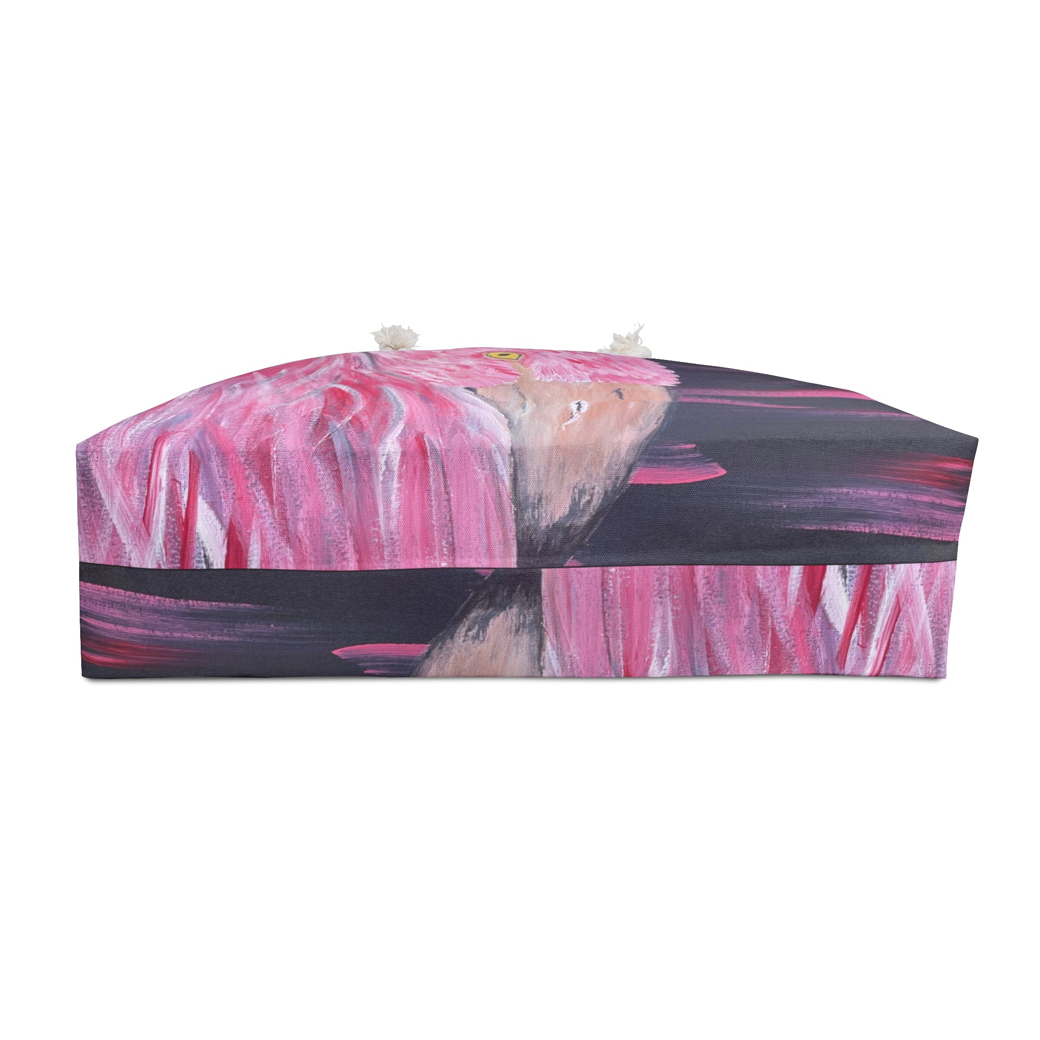 Feathered Grace Tote Bag with Hand Painted Designs