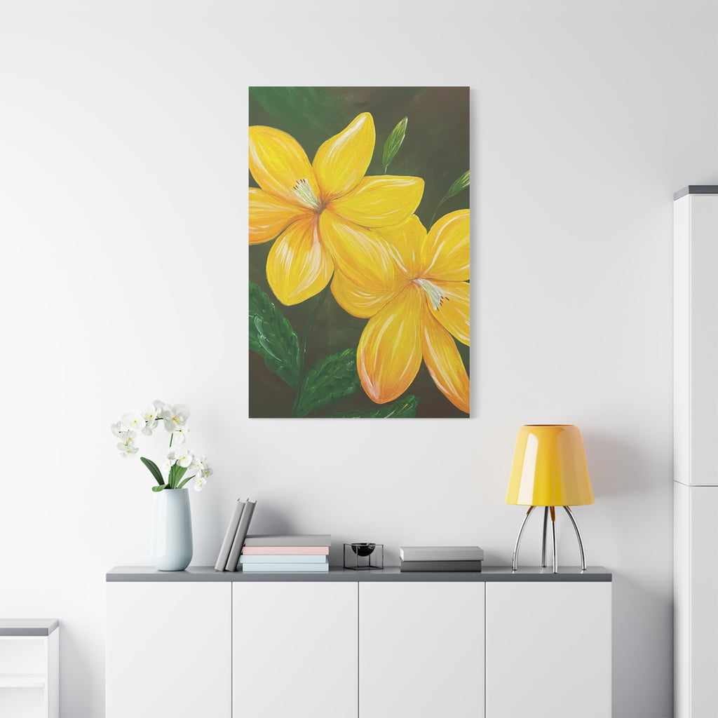 Golden Bloom Canvas Wall Art