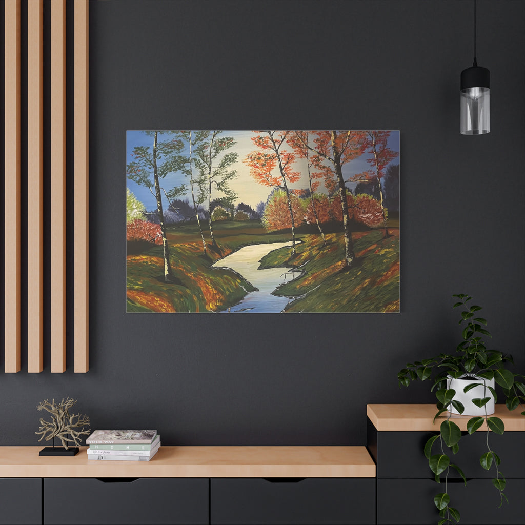 Whispering Birches Abstract Art Canvas - Contemporary Wall Decor