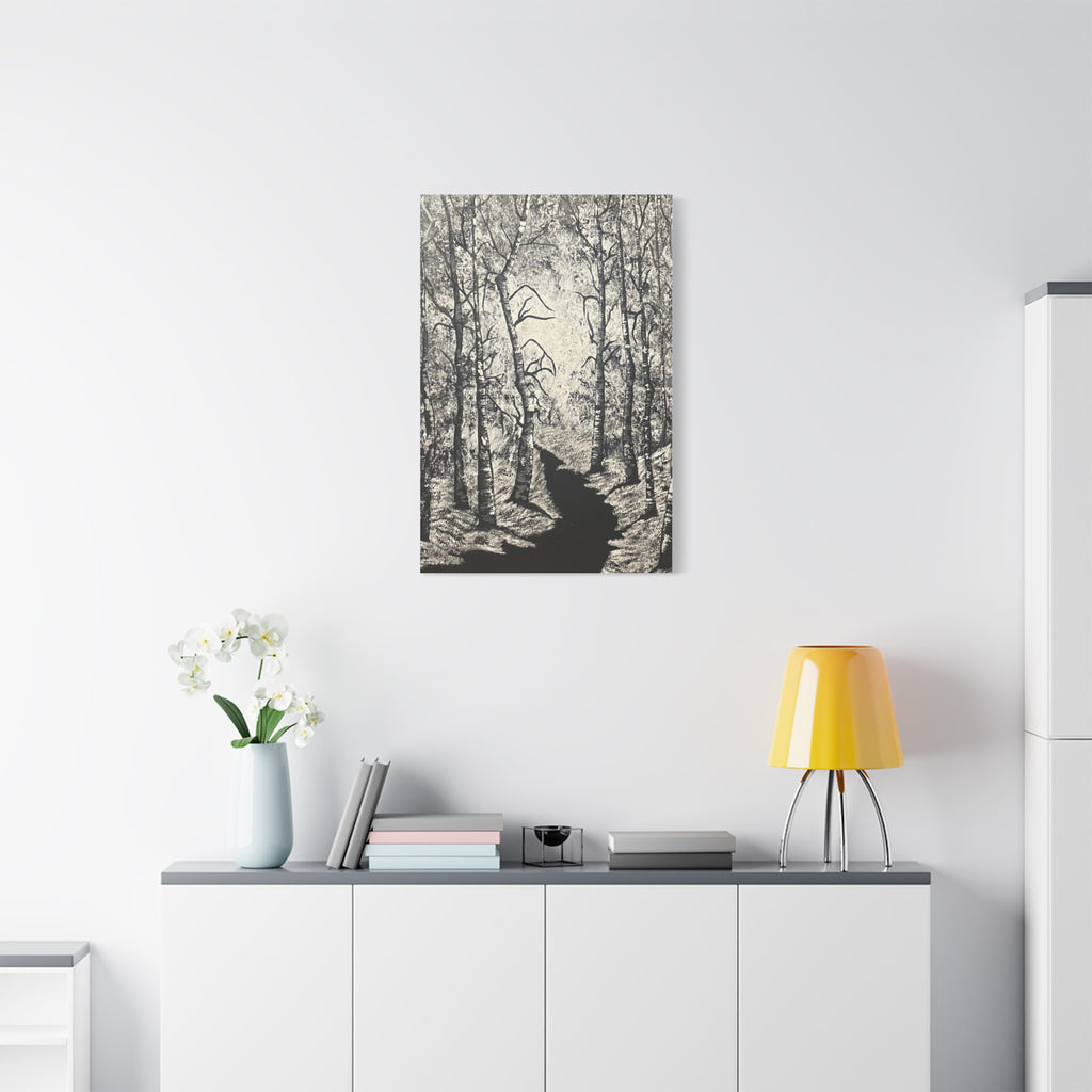 Silver Shadows Canvas Wall Art