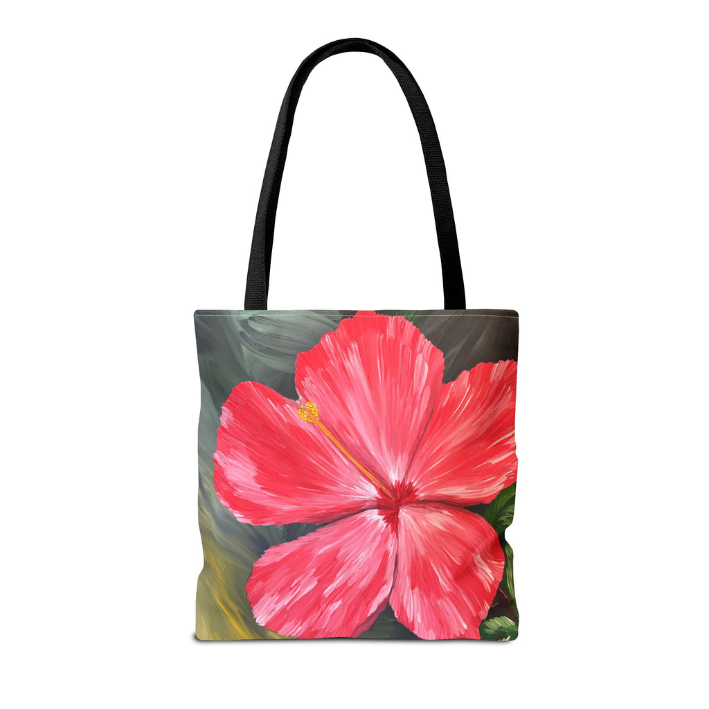 Hibiscus Hues Hand Painted Tote Bag