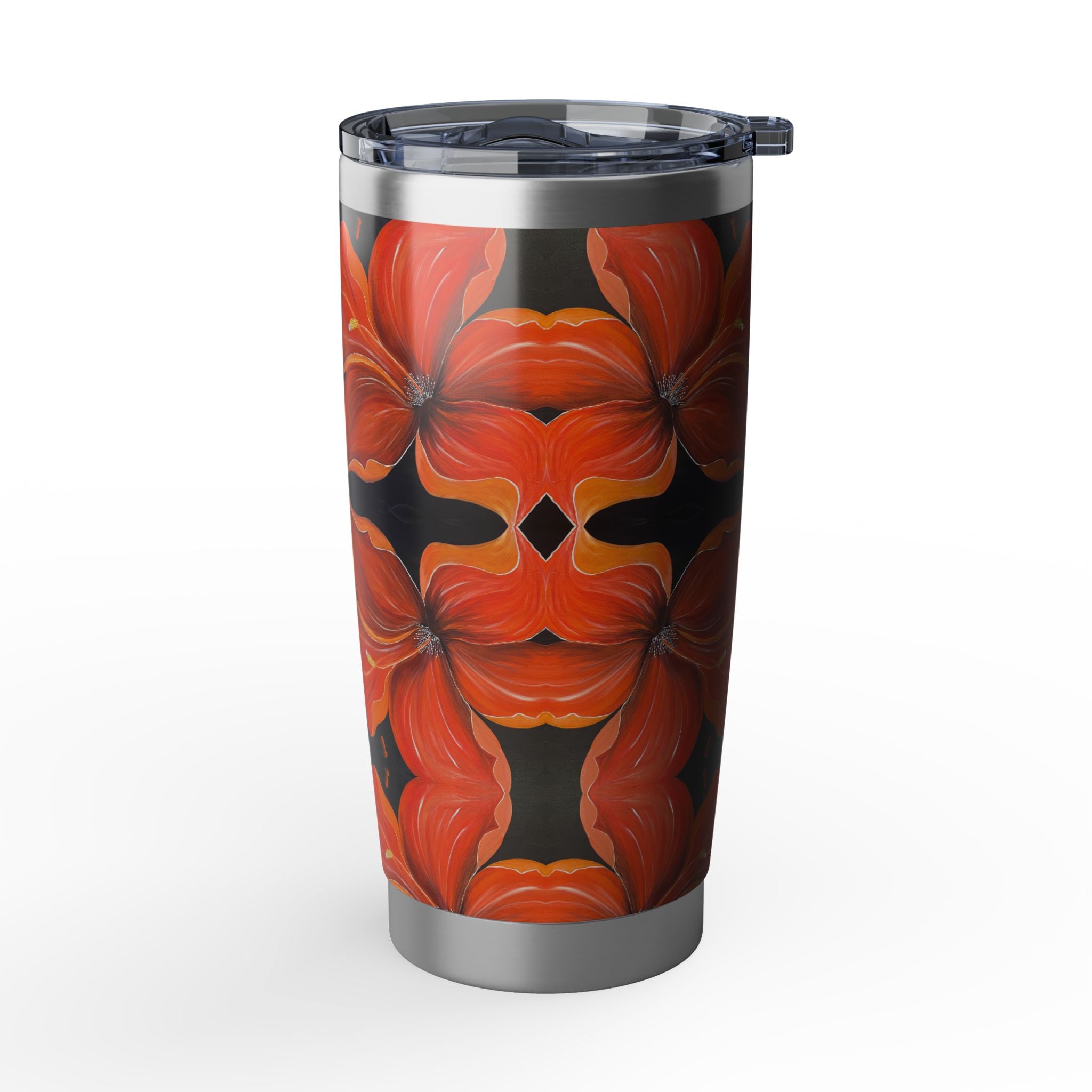 Scarlet Veil Tumbler | Vagabond 20oz Insulated Drinkware, Summer Travel Mug, Gift for Nature Lovers, Eco-Friendly Hydration