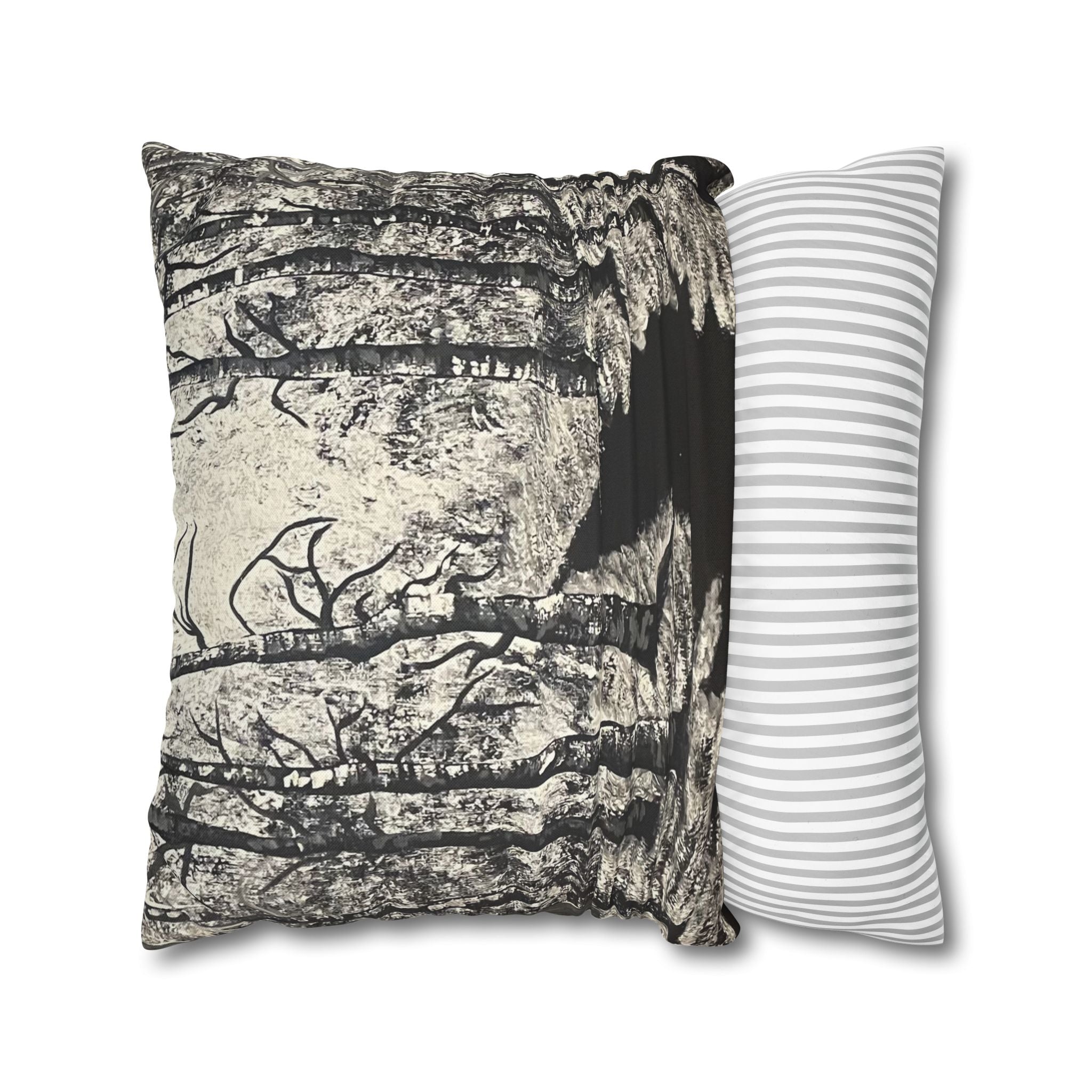 Silver Shadows Square Decorative Pillow Sham