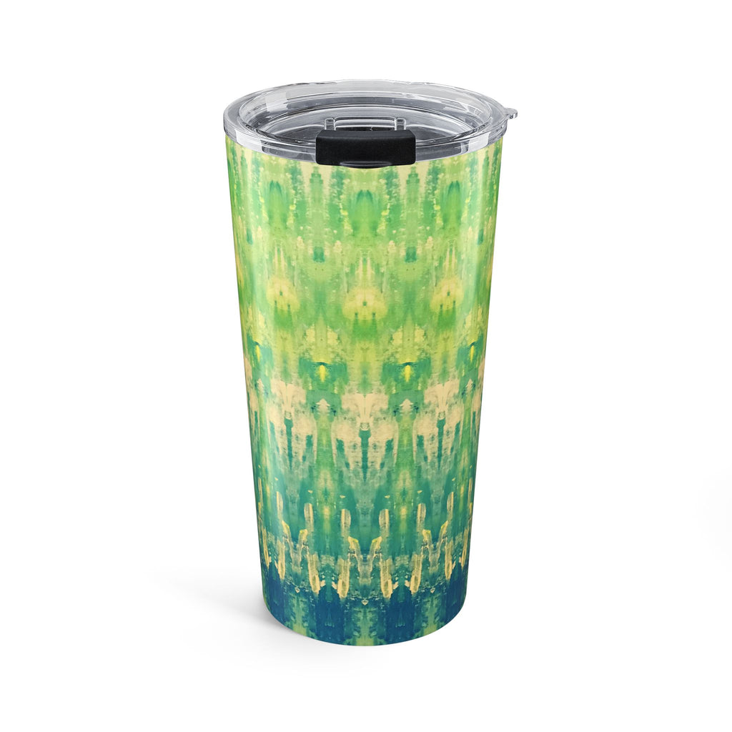 Hues of Heritage 20oz Green Teal Tie-Dye Stainless Tumbler — Insulated Travel Cup