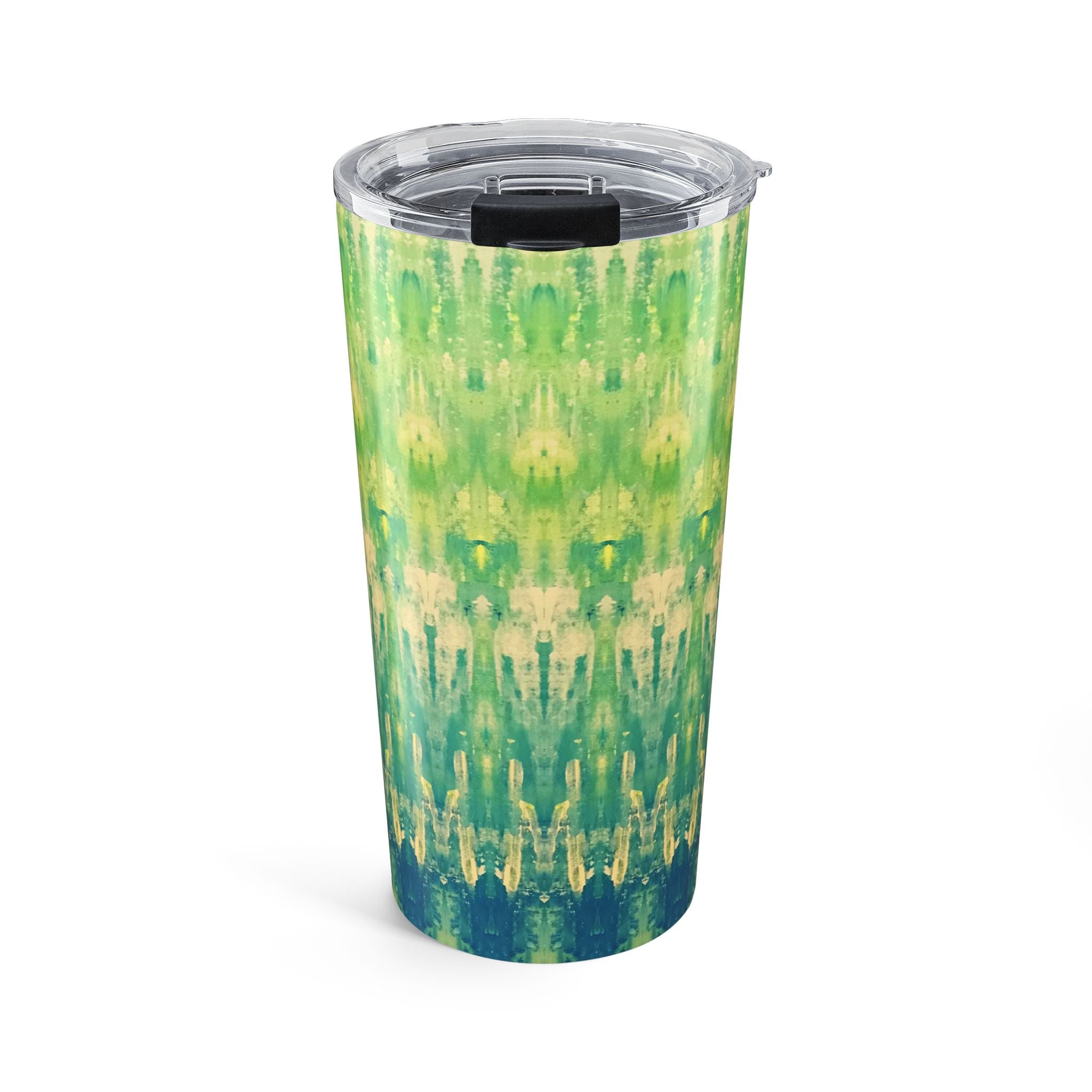 Hues of Heritage 20oz Green Teal Tie-Dye Stainless Tumbler — Insulated Travel Cup