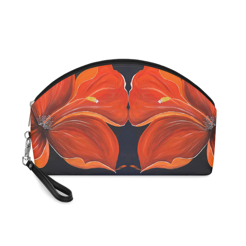 Scarlet Veil Cosmetic Pouch - Stylish Makeup Bag