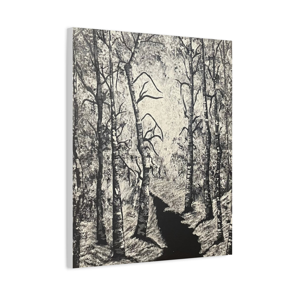 Silver Shadows Canvas Wall Art