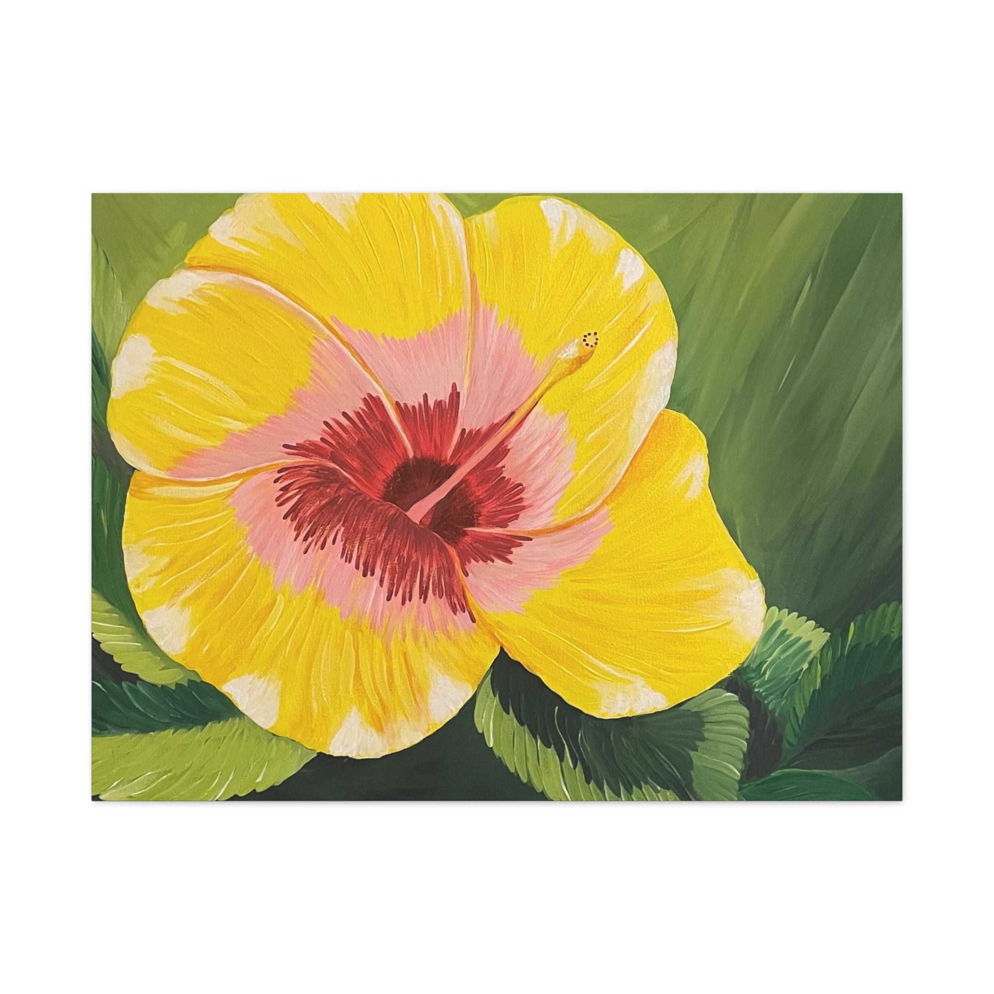 Blushing Sunrise Abstract Art Canvas - Contemporary Wall Decor