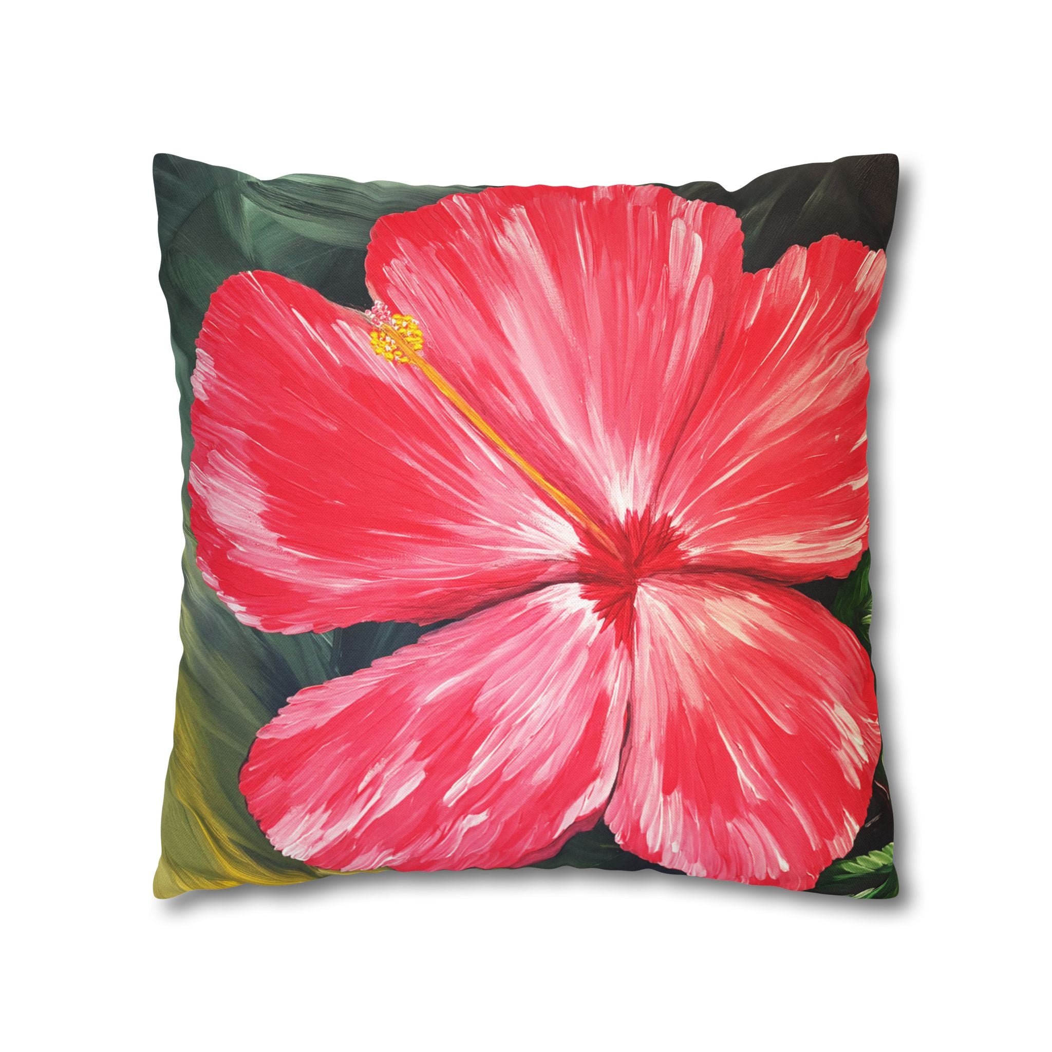 Hibiscus Hues Square Decorative Pillow Sham