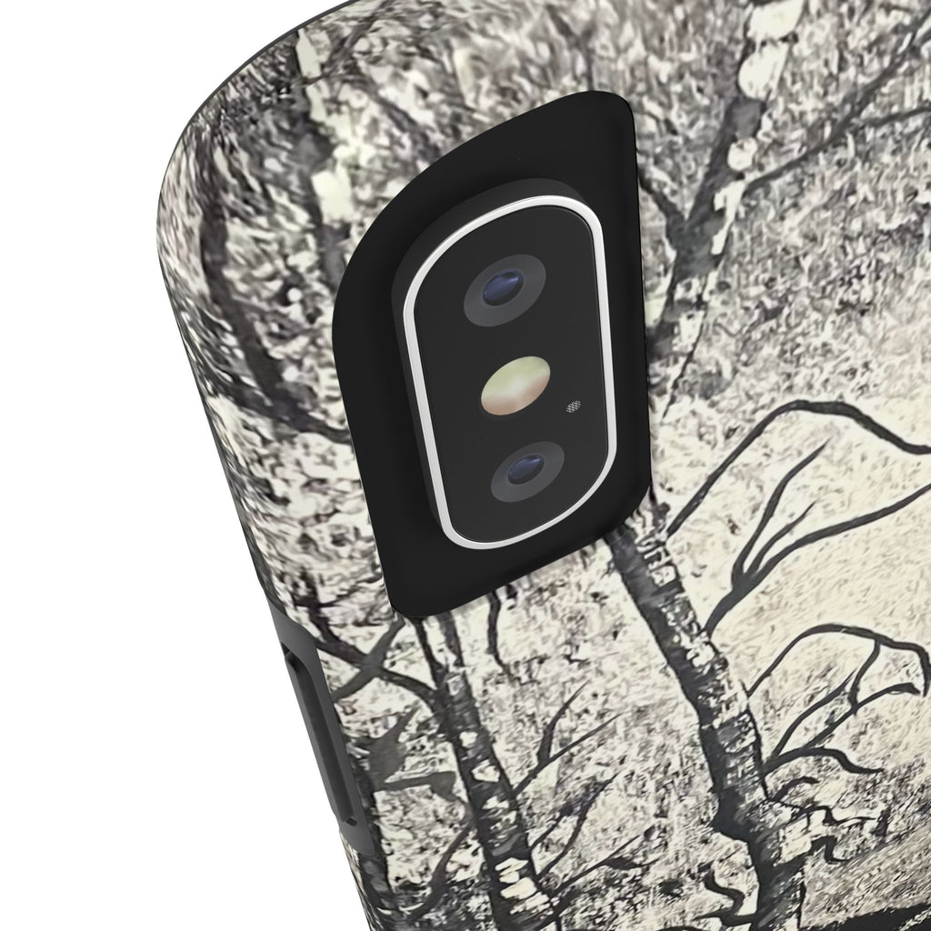 Silver Shadows Phone Case - Hand Painted Unique Designs