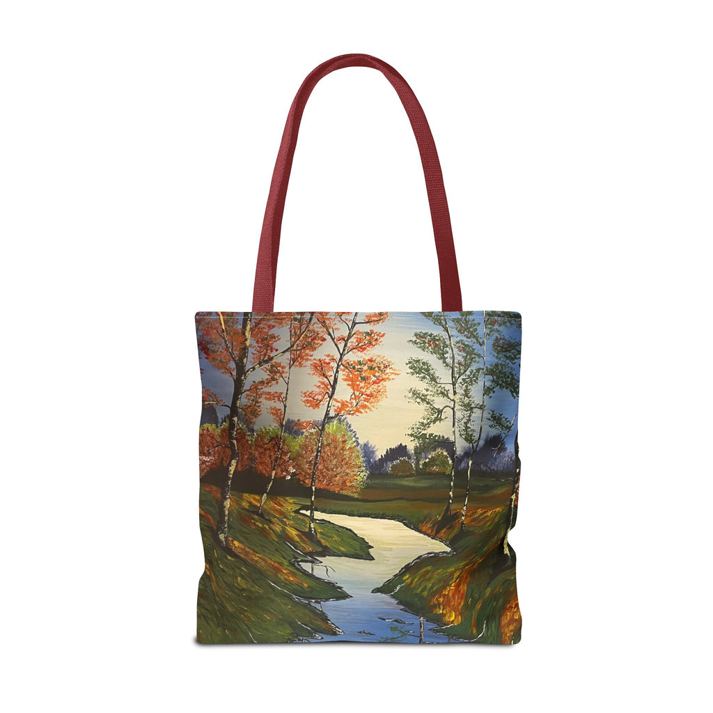 Whispering Birches Hand Painted Tote Bag