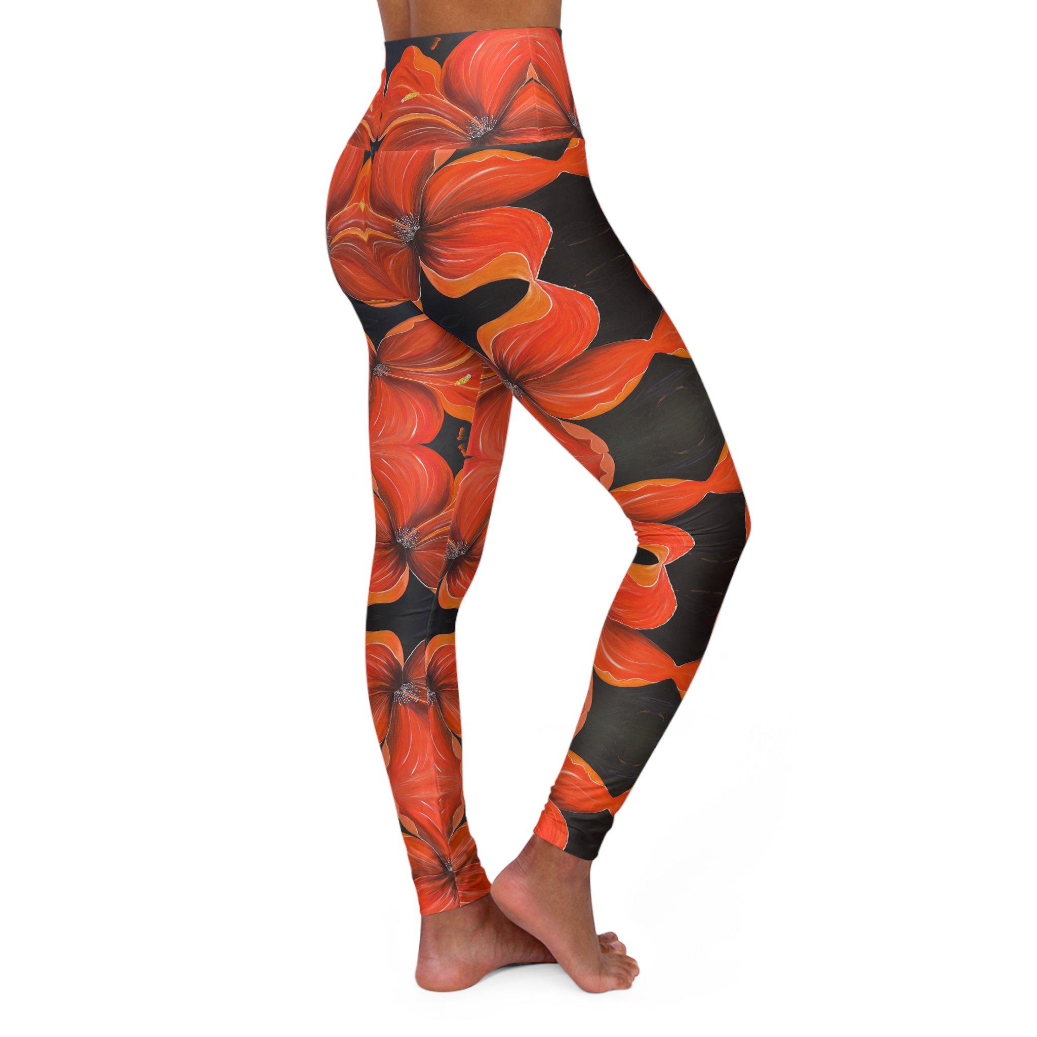 Scarlet Veil Yoga Leggings - Comfort Fit, Fitness Apparel, Workout Gear, Athleisure, Gift for Yoga Lovers