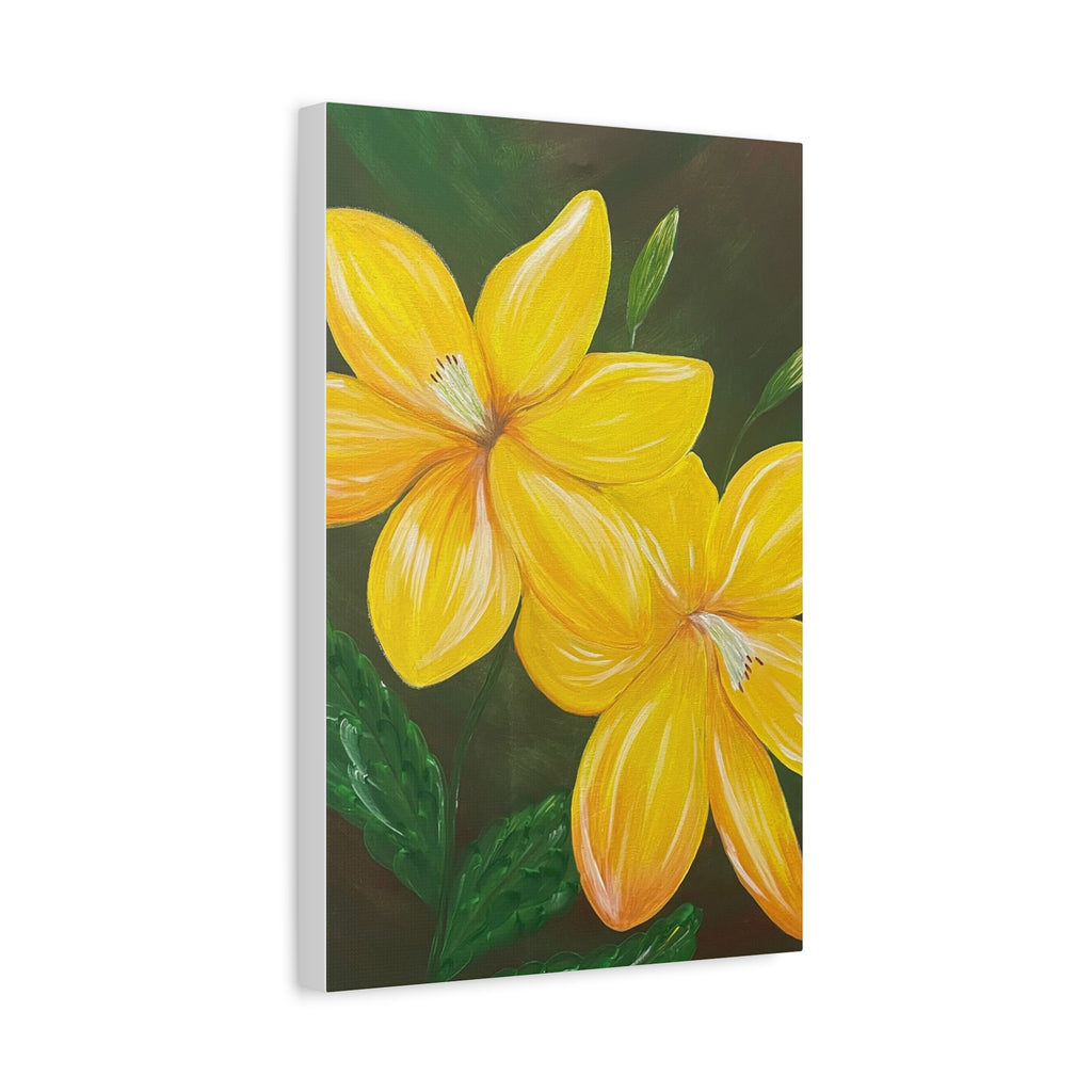 Golden Bloom Canvas Wall Art