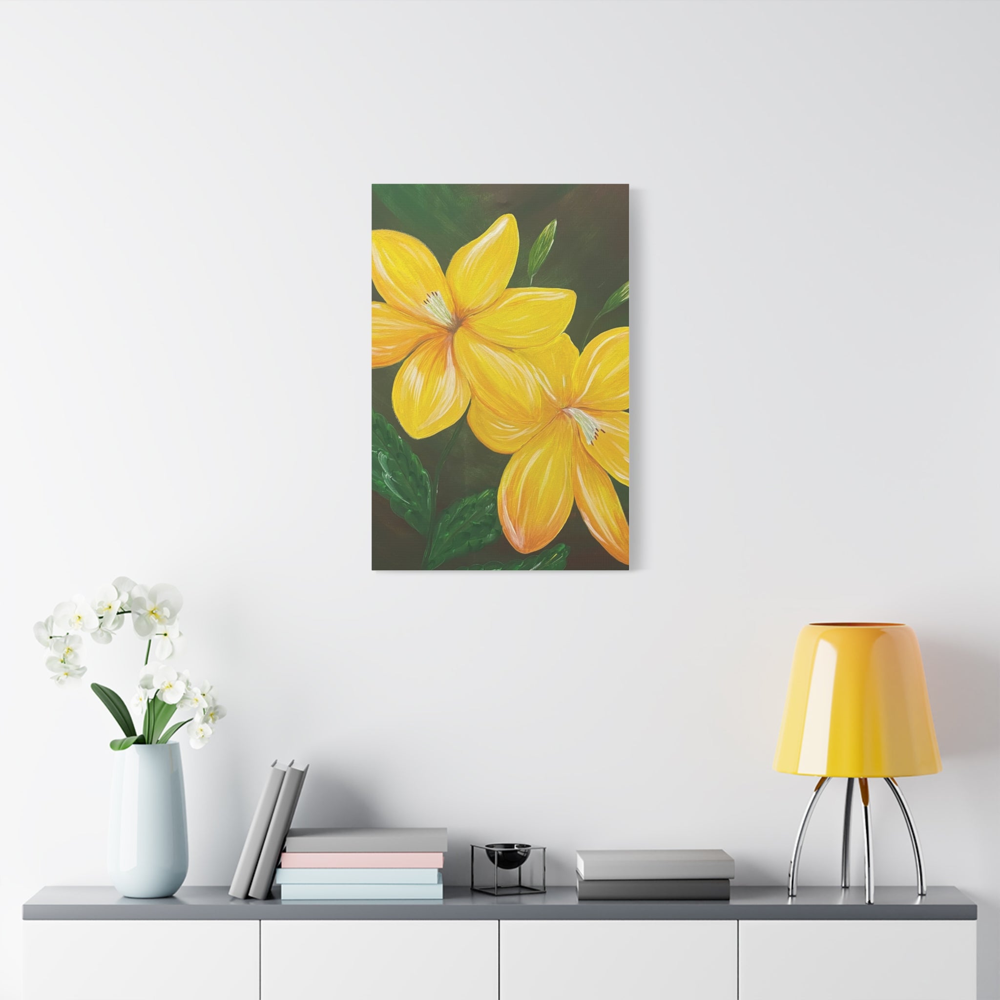 Golden Bloom Canvas Wall Art