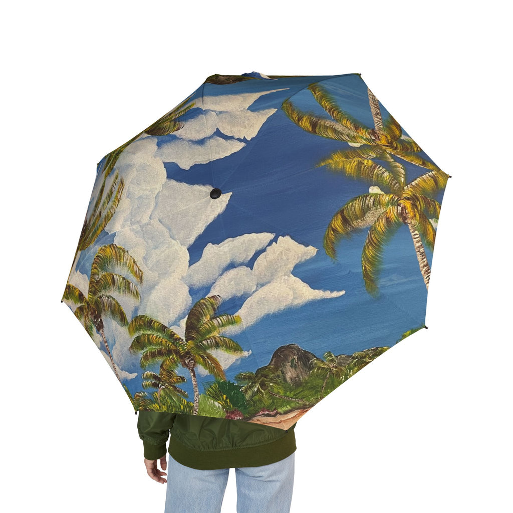 Blooming Paradise Hand Painted Design Umbrella