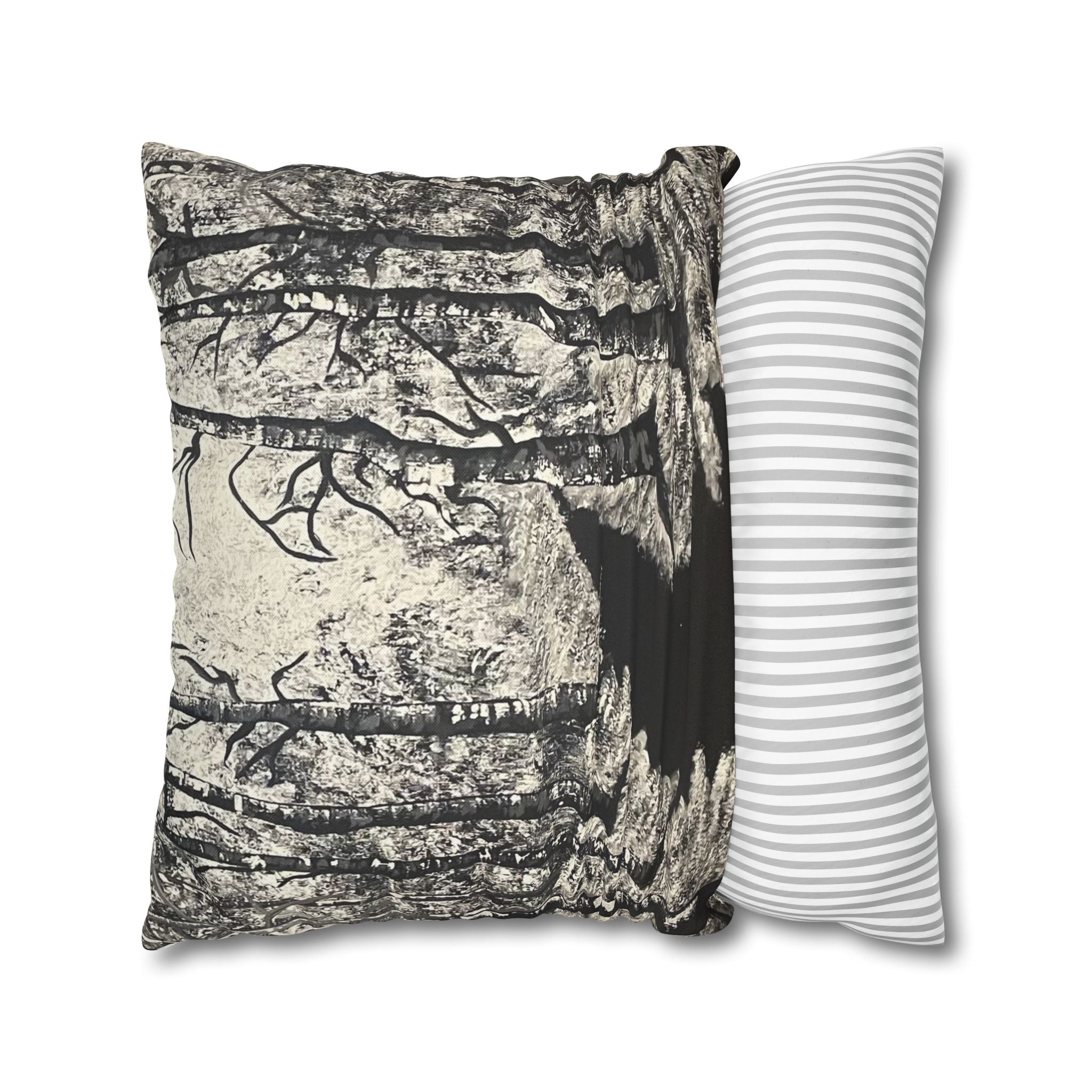 Silver Shadows Square Decorative Pillow Sham