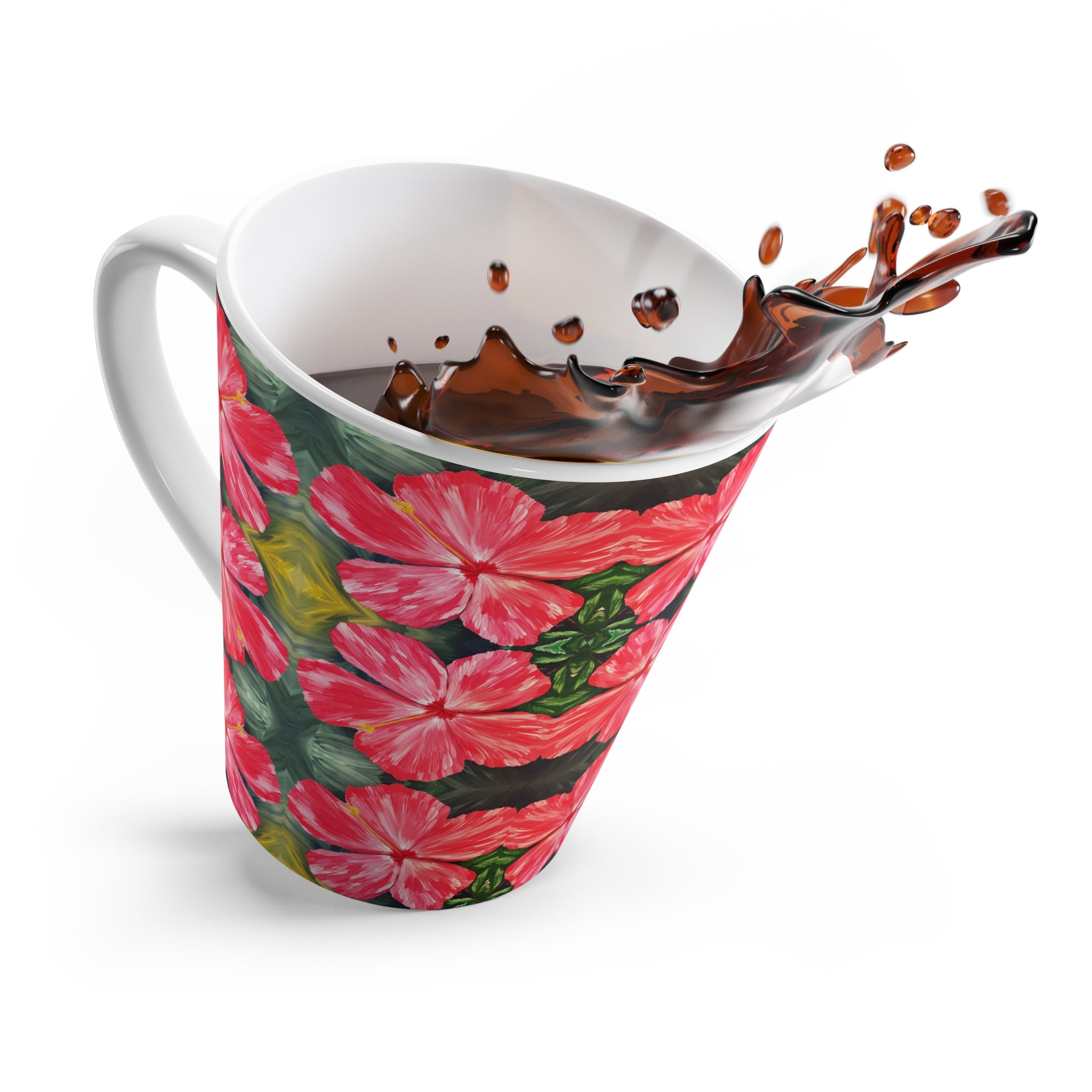 Hibiscus Hues Latte Mug