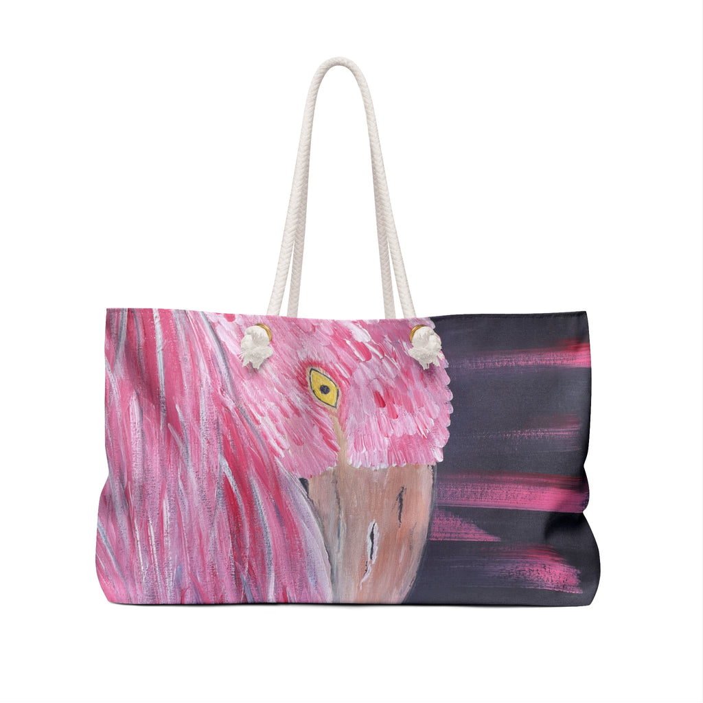 Feathered Grace Tote Bag with Hand Painted Designs