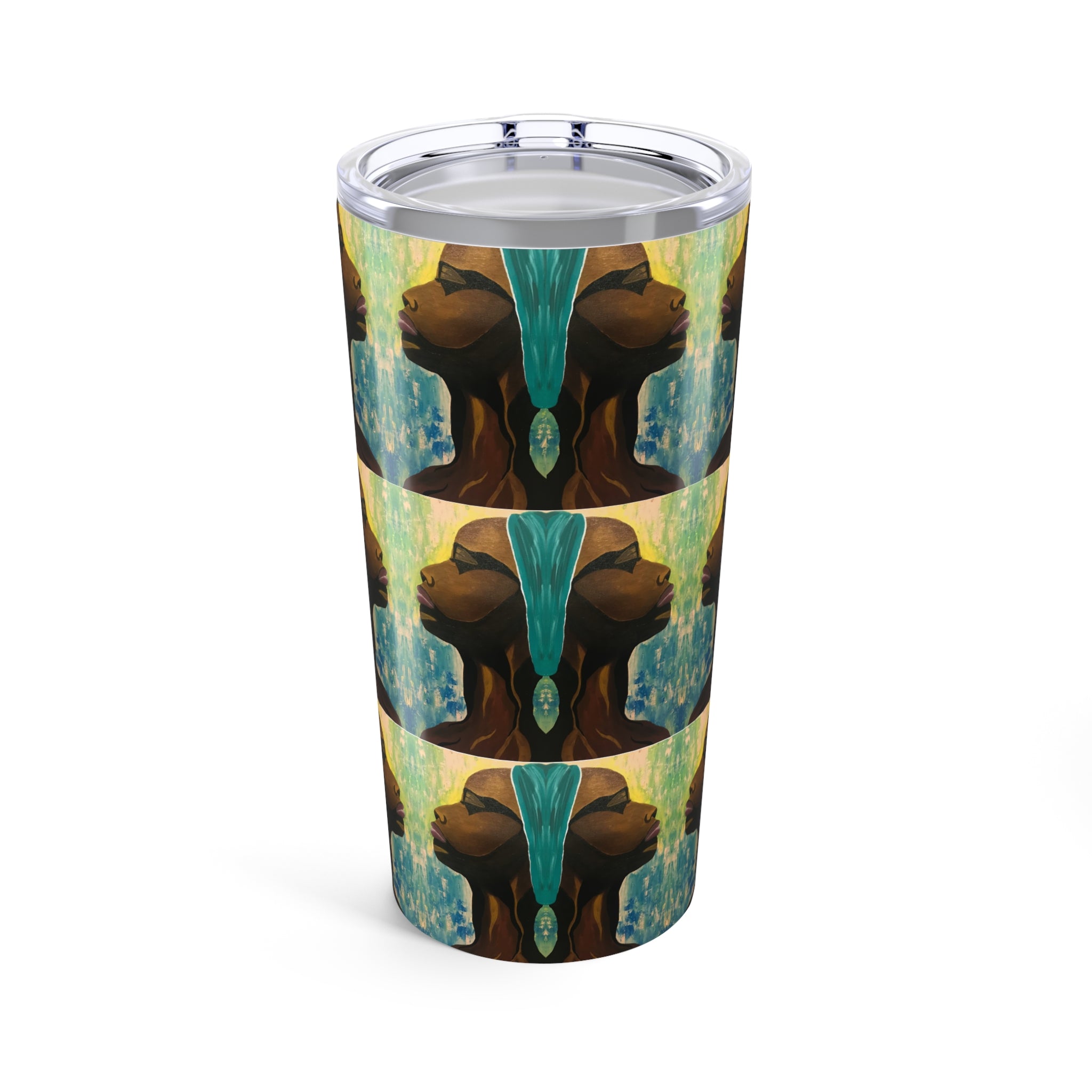 Hues of Heritage Tumbler 20oz, Vibrant Drinkware, Modern Art Travel Mug, Eco-Friendly Gift, Unique Home Beverage Container