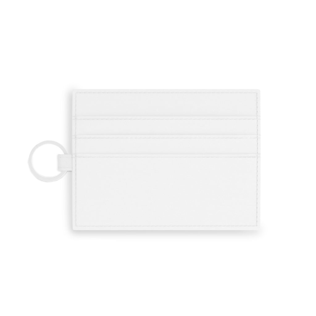 Velvet Current Leather Card Holder — Elegant Watercolor Daisy Card Wallet