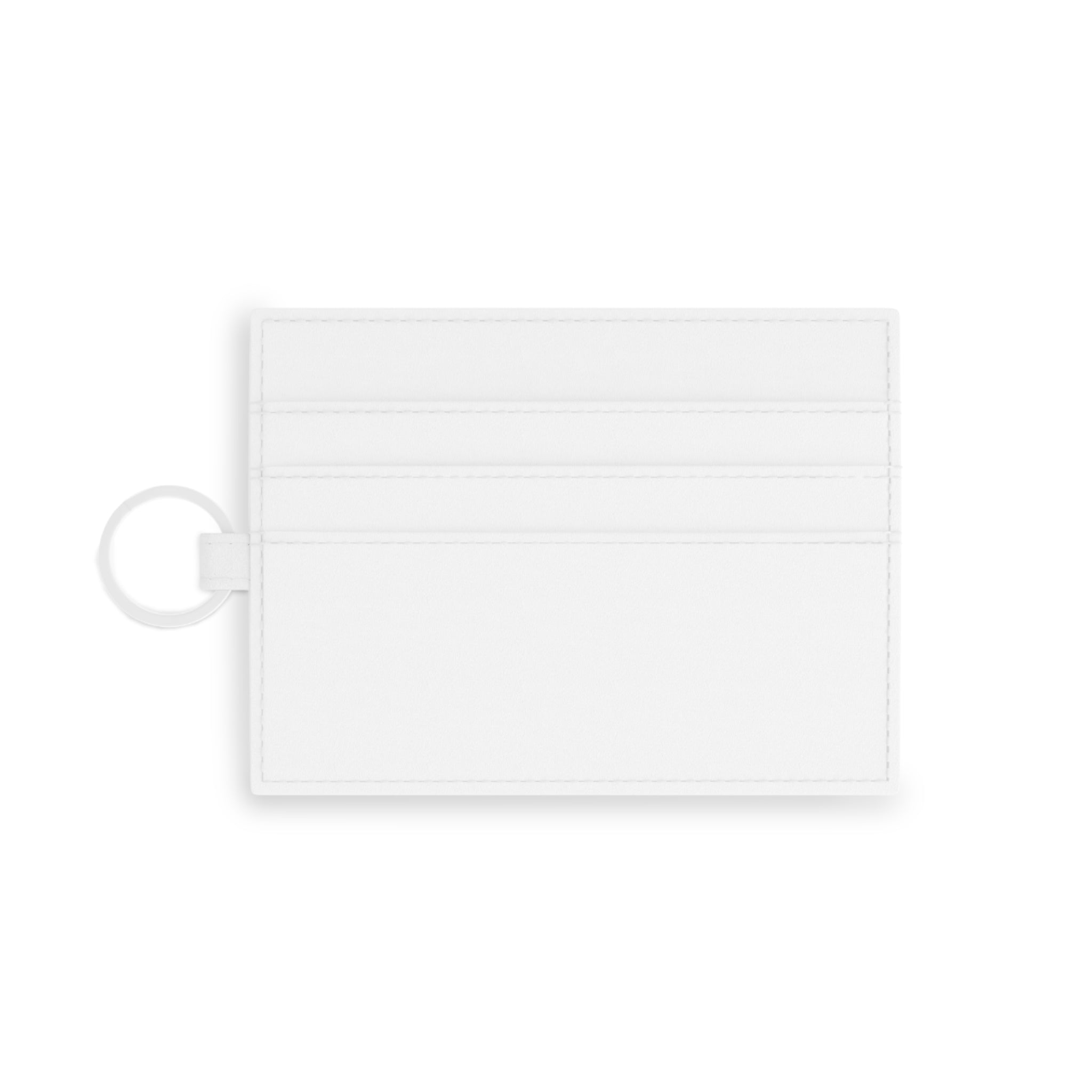Velvet Current Leather Card Holder — Elegant Watercolor Daisy Card Wallet