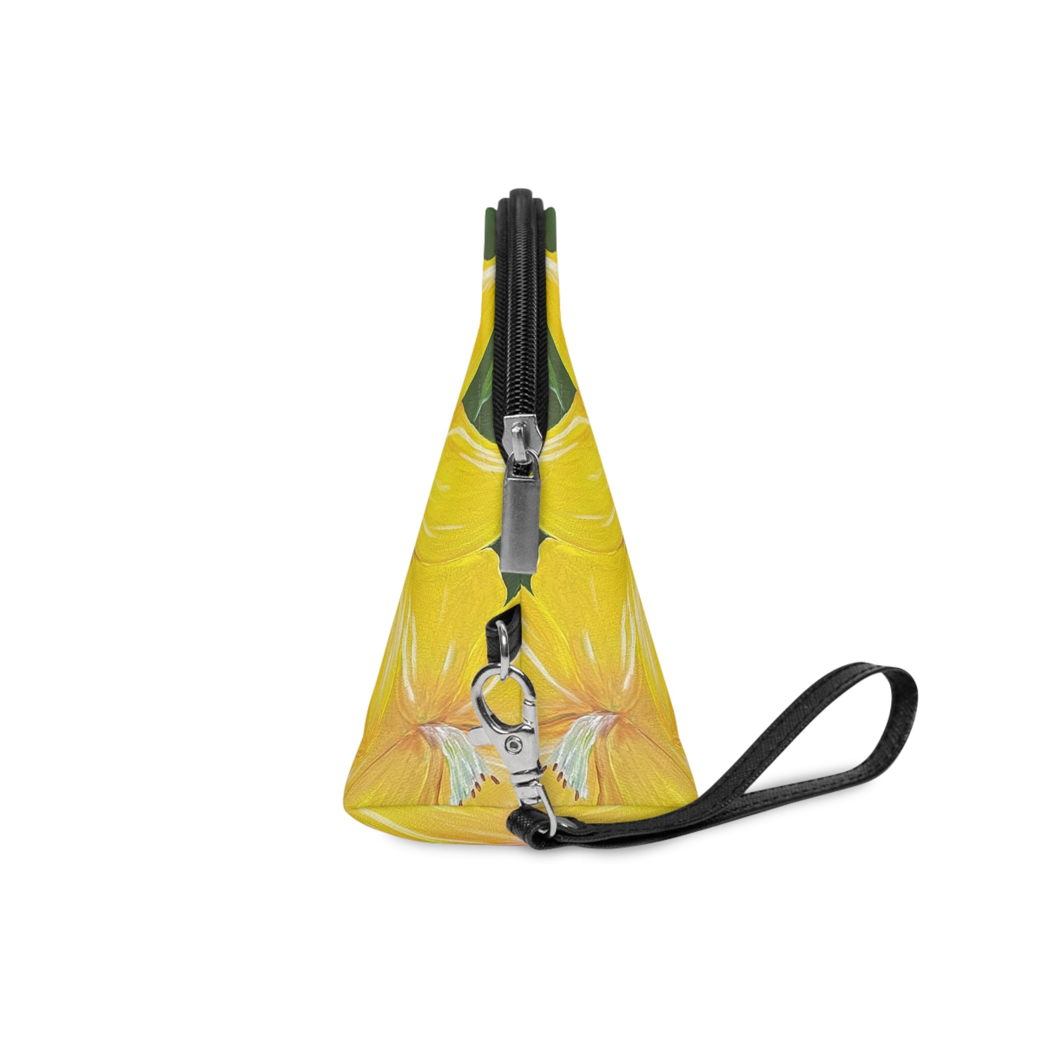 Golden Bloom Cosmetic Pouch - Stylish Makeup Bag