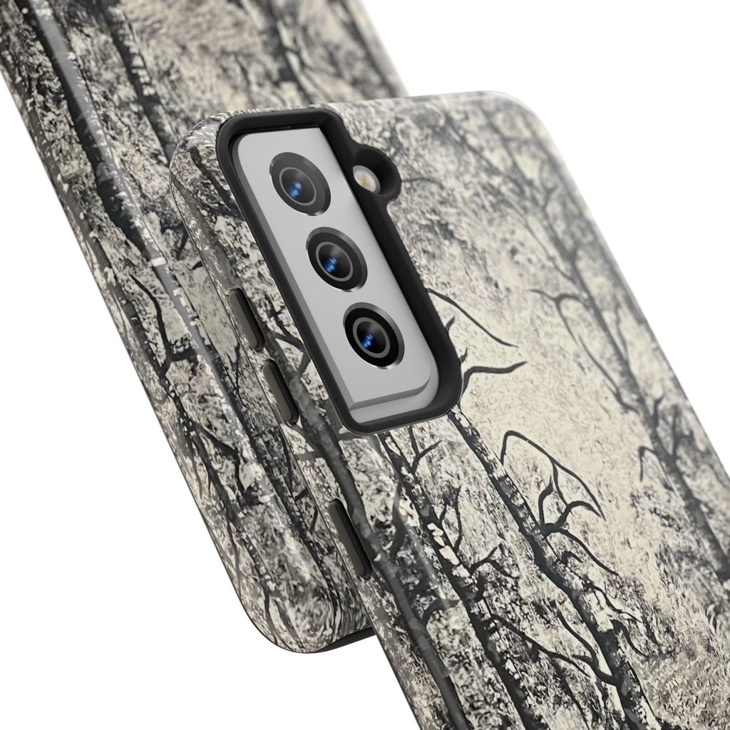 Silver Shadows Phone Case - Hand Painted Unique Designs