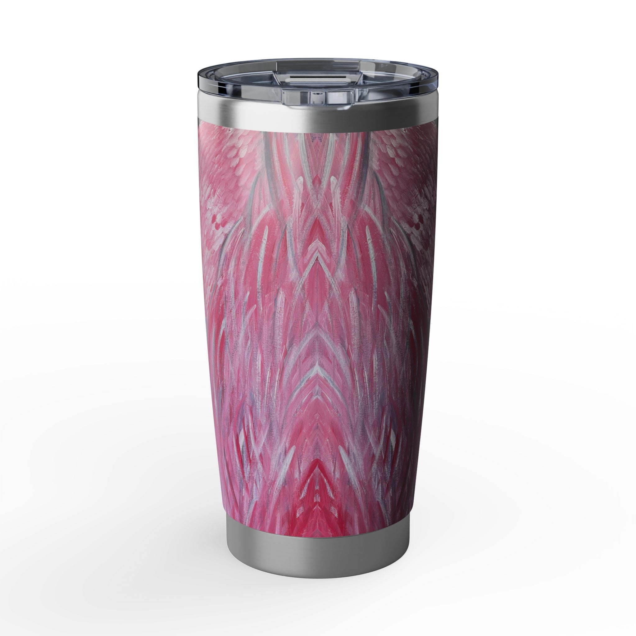 Feathered Grace 20oz Insulated Drinkware, Summer Travel Mug, Gift for Nature Lovers, Eco-Friendly Hydration