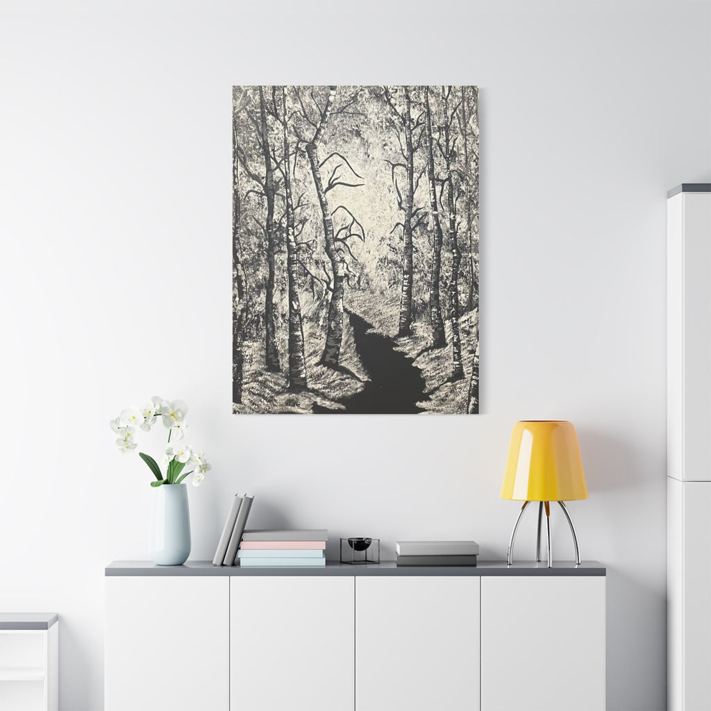 Silver Shadows Canvas Wall Art