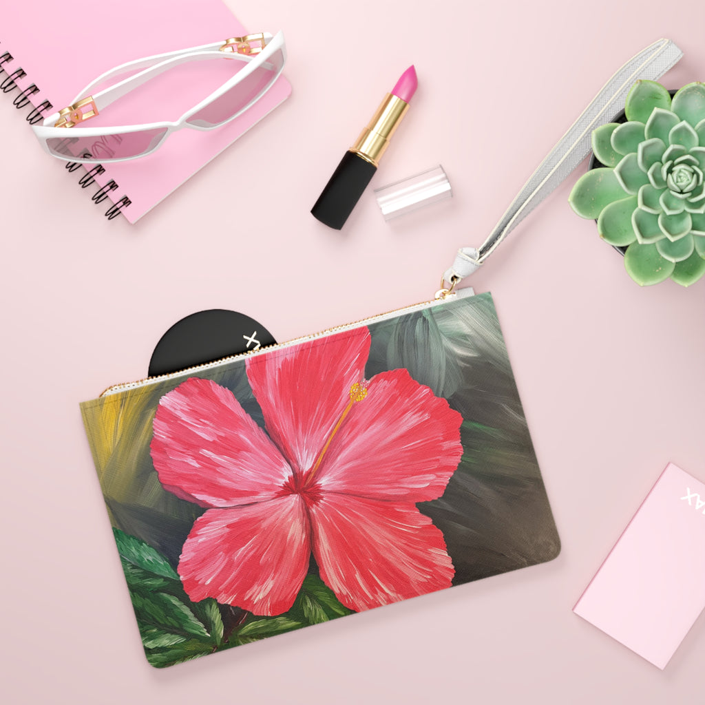 Hibiscus Hues Clutch Bag - Makeup Bags