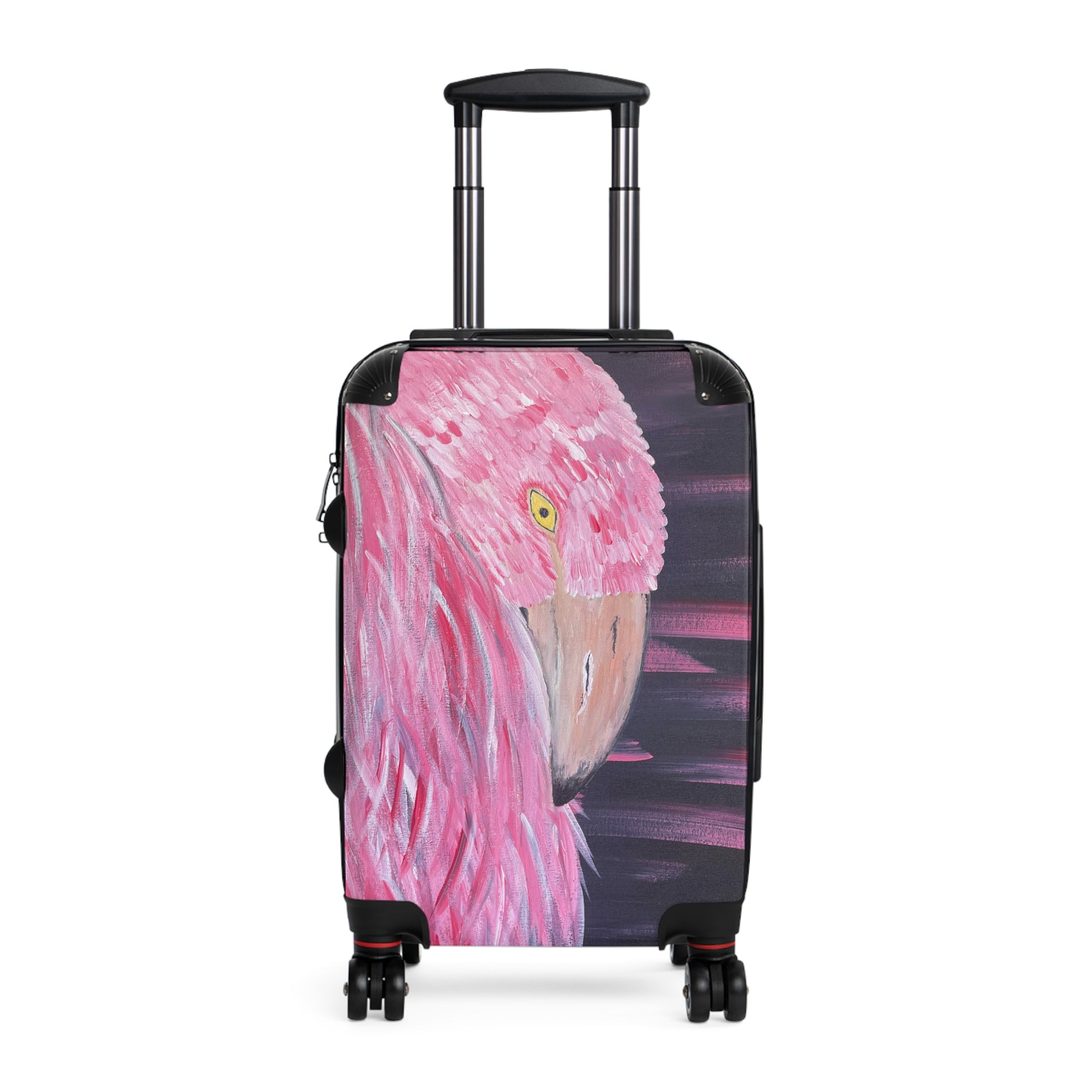 Feathered Grace Handprinted Colorful Suitcase