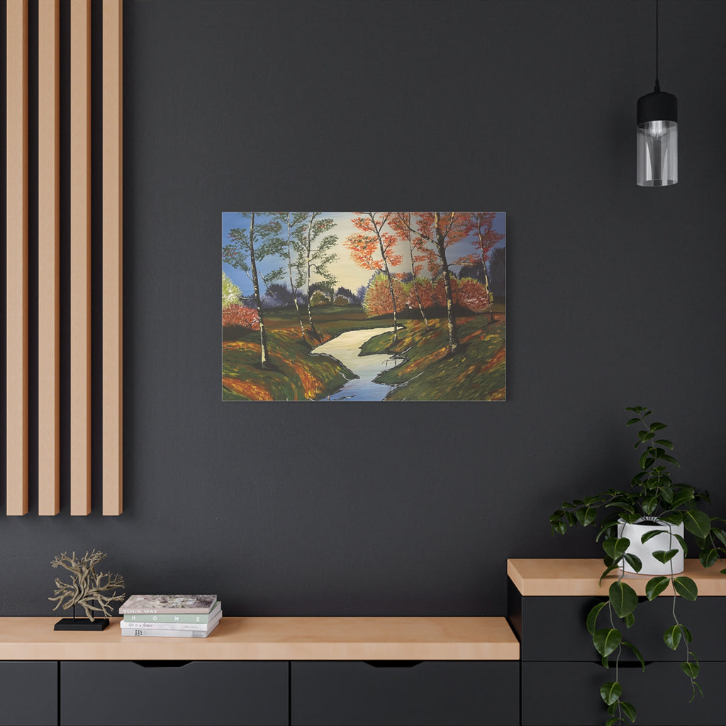 Whispering Birches Abstract Art Canvas - Contemporary Wall Decor