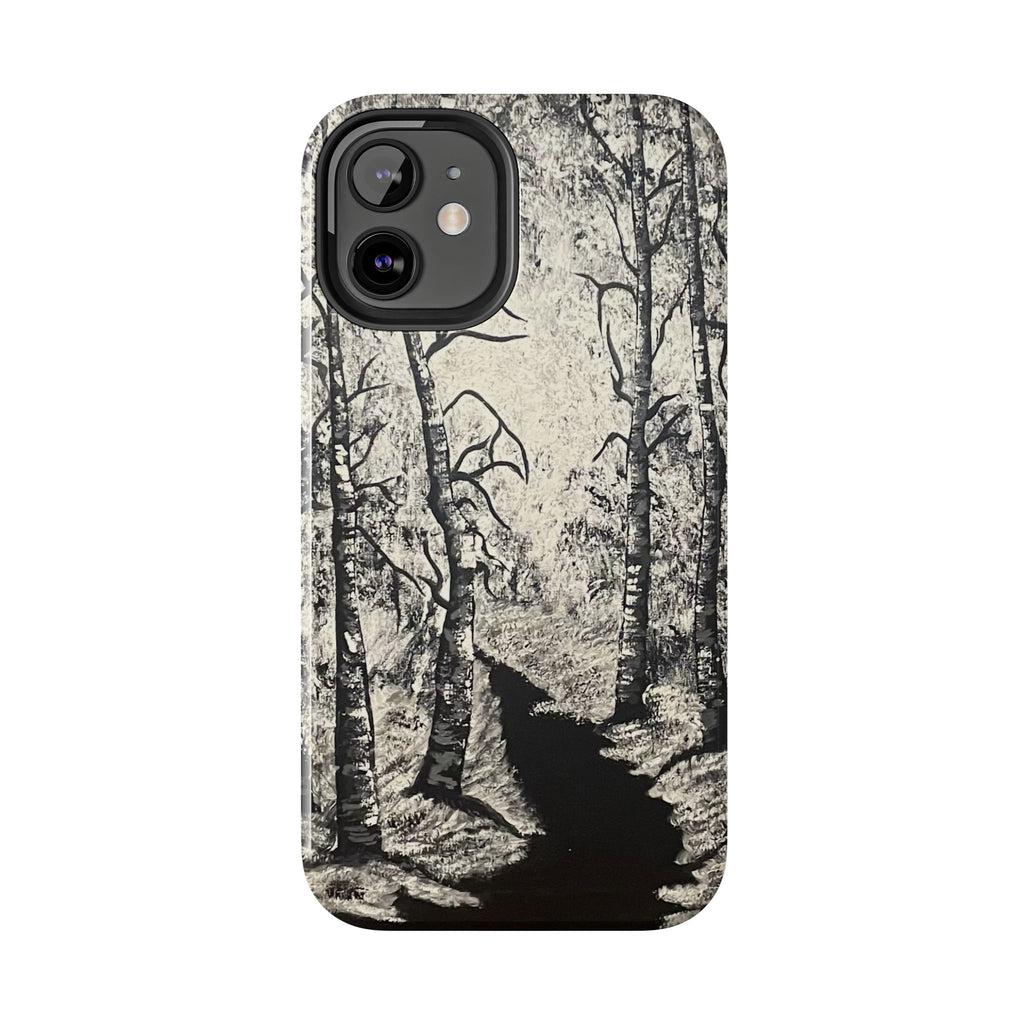 Silver Shadows Phone Case - Hand Painted Unique Designs