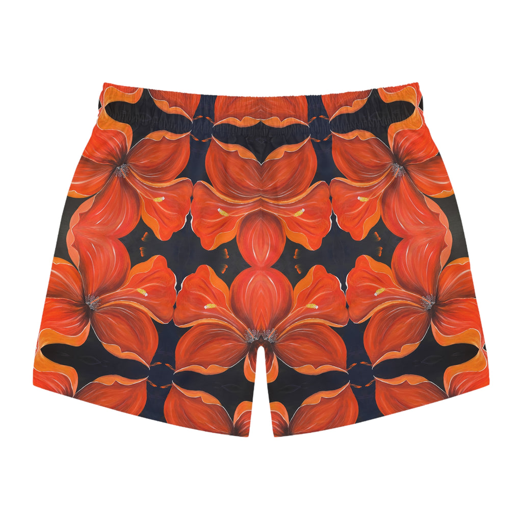 Scarlet Veil Swim Trunks