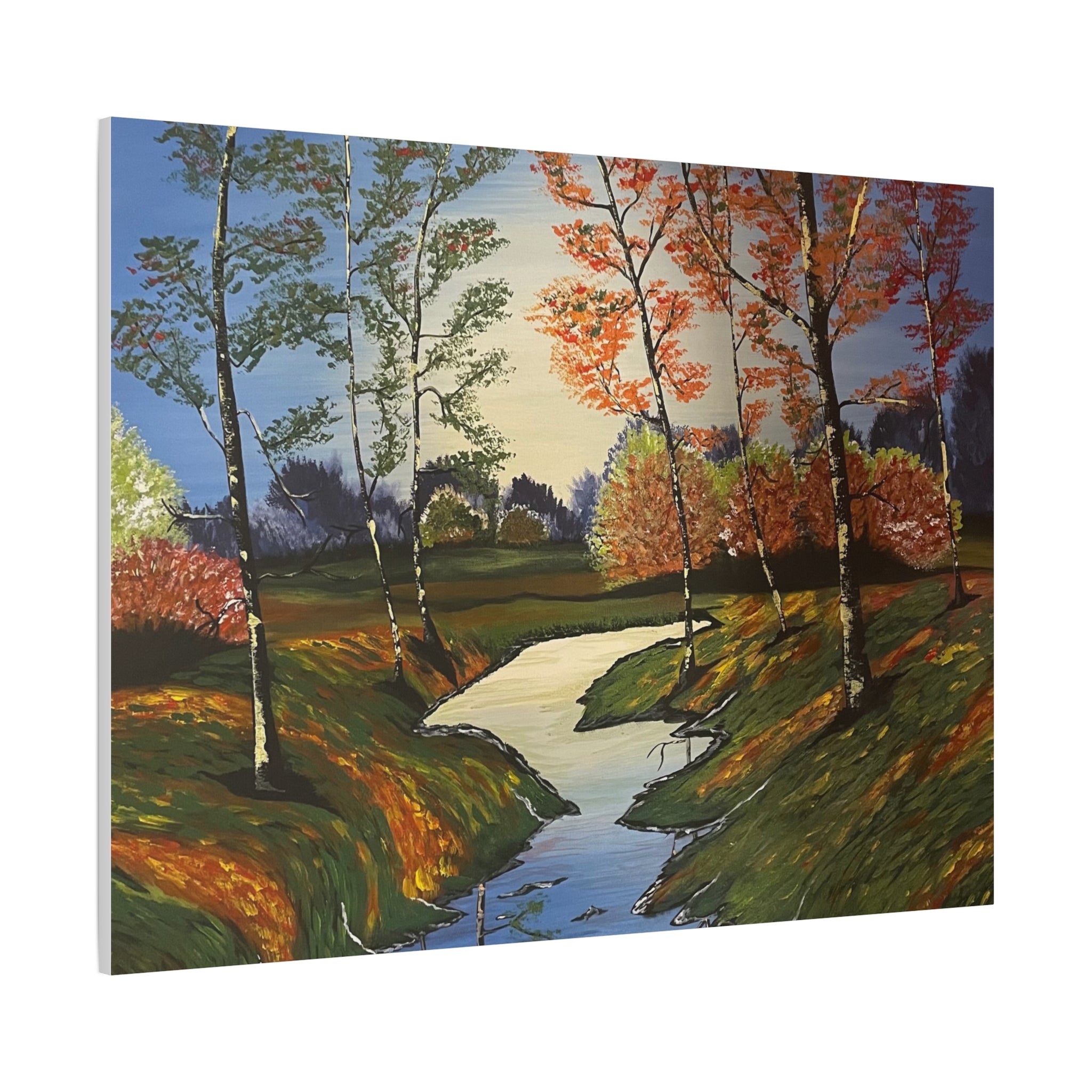 Whispering Birches Abstract Art Canvas - Contemporary Wall Decor