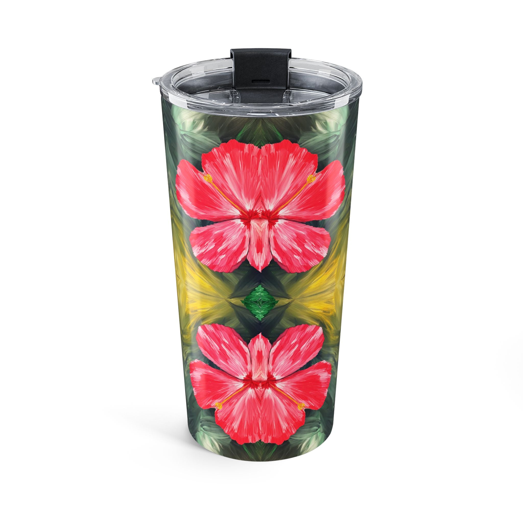 Hibiscus Hues 20oz Artistic Tumbler - Perfect Hand Painted Gift