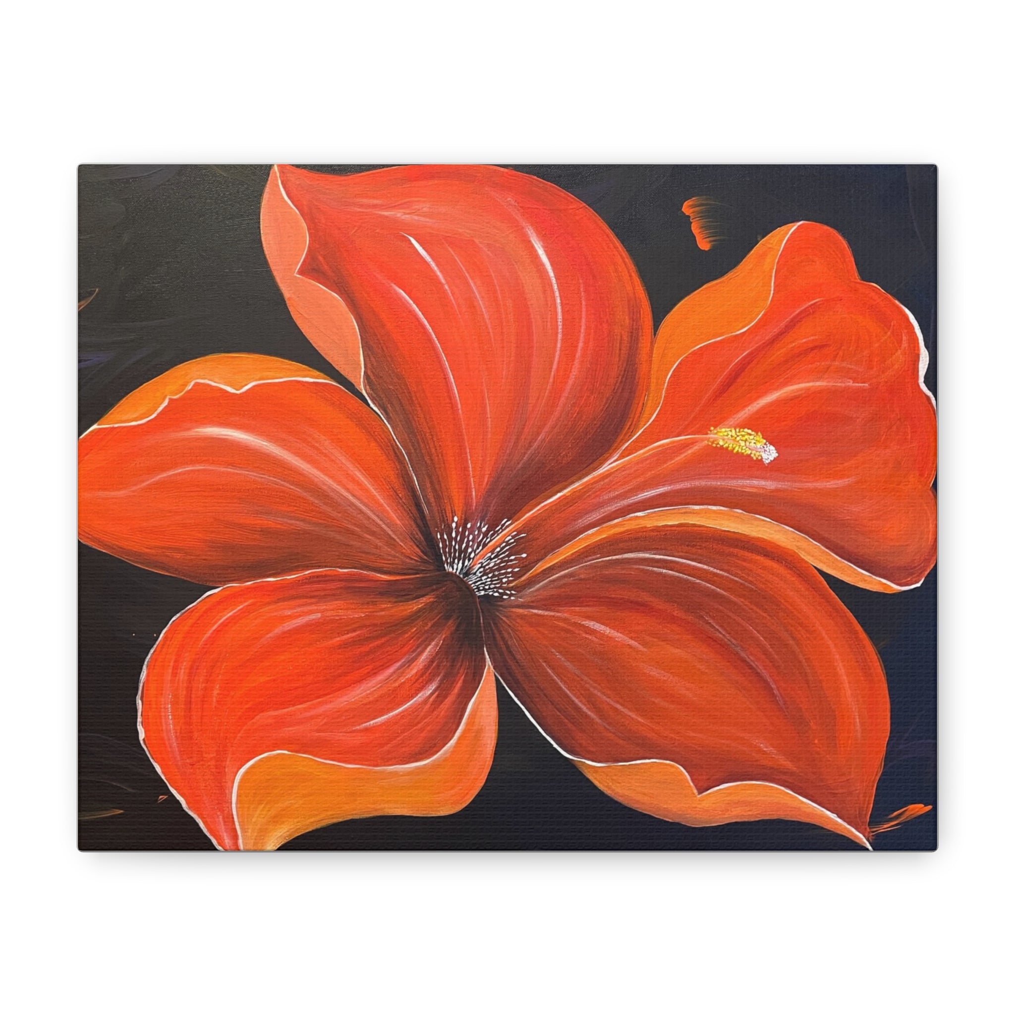 Scarlet Veil Abstract Art Canvas - Contemporary Wall Decor