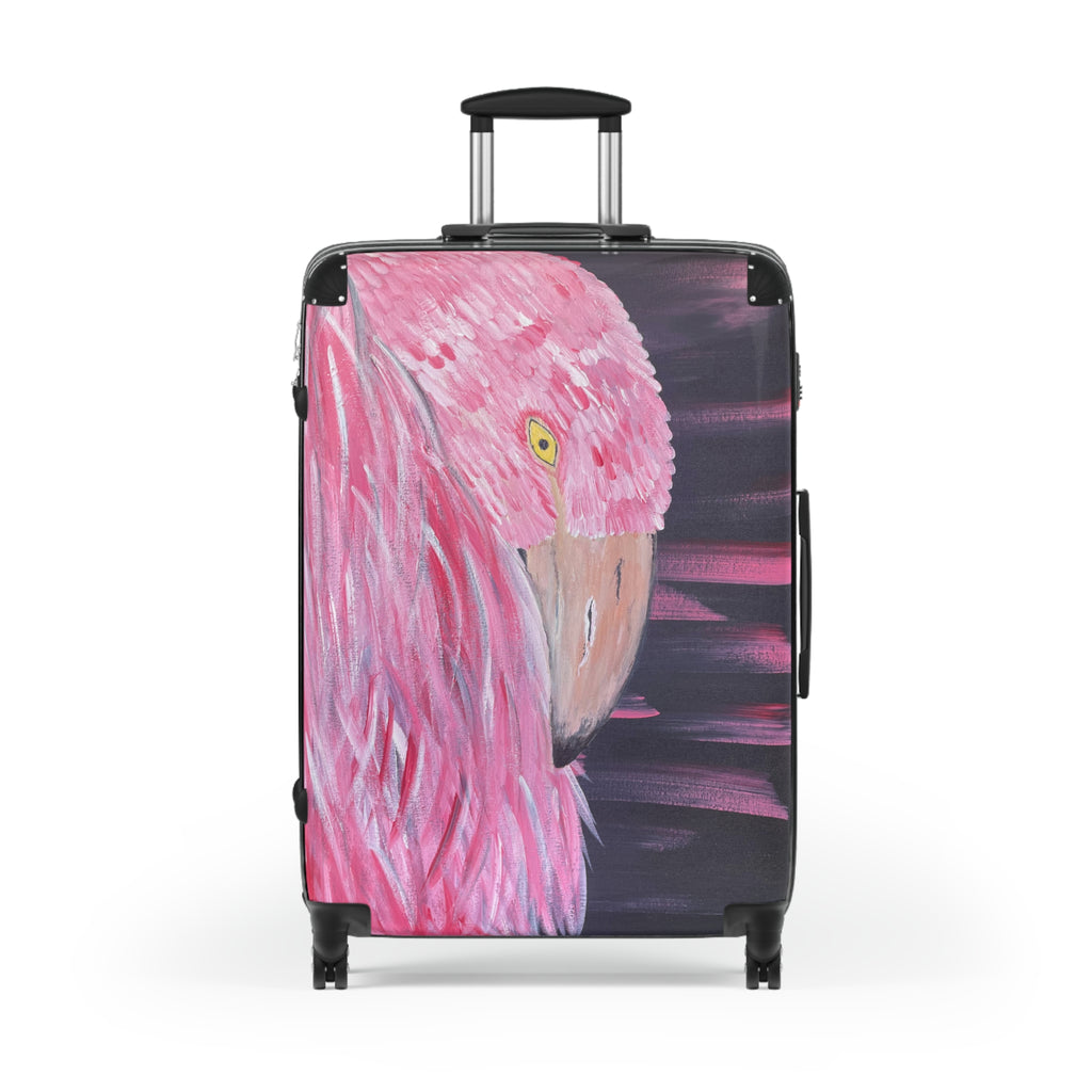 Feathered Grace Handprinted Colorful Suitcase