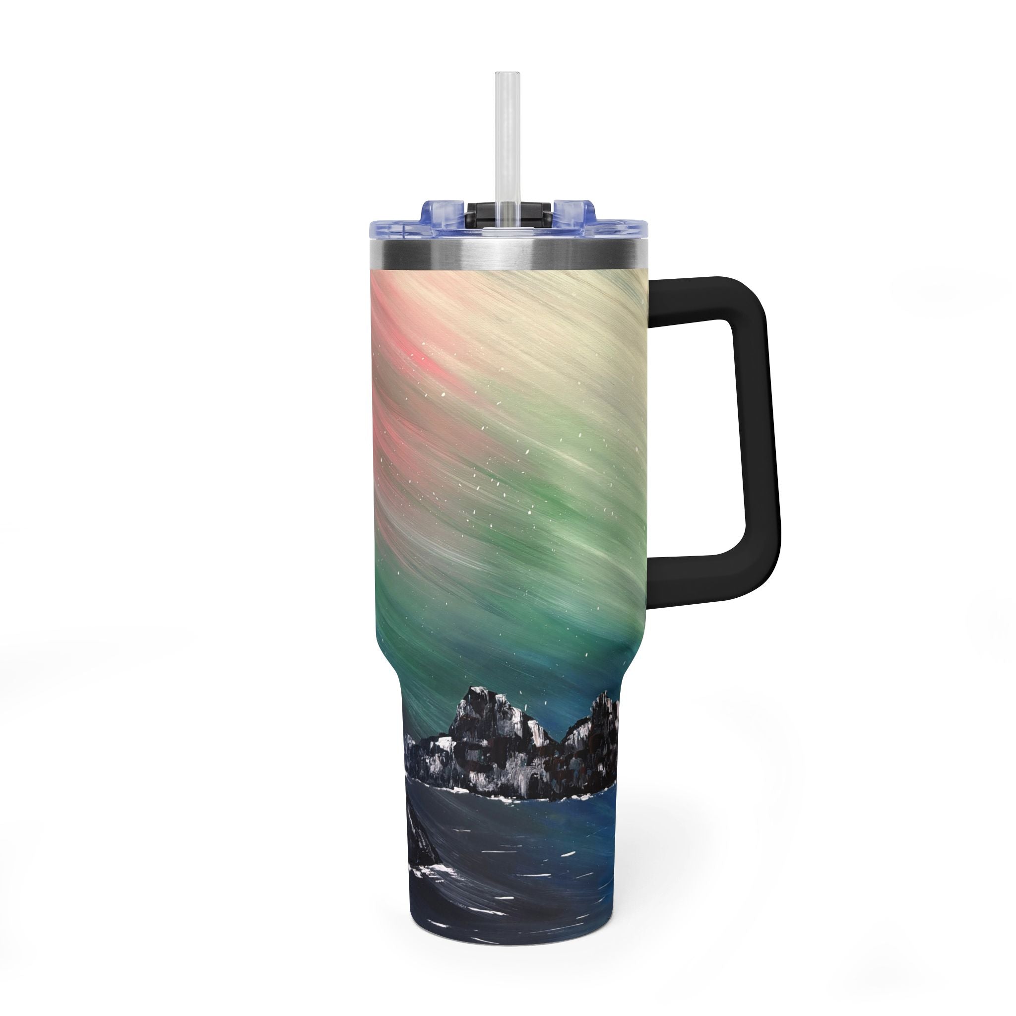 The North Sky 40oz  Vacuum Tumbler — Insulated Travel Mug with Straw