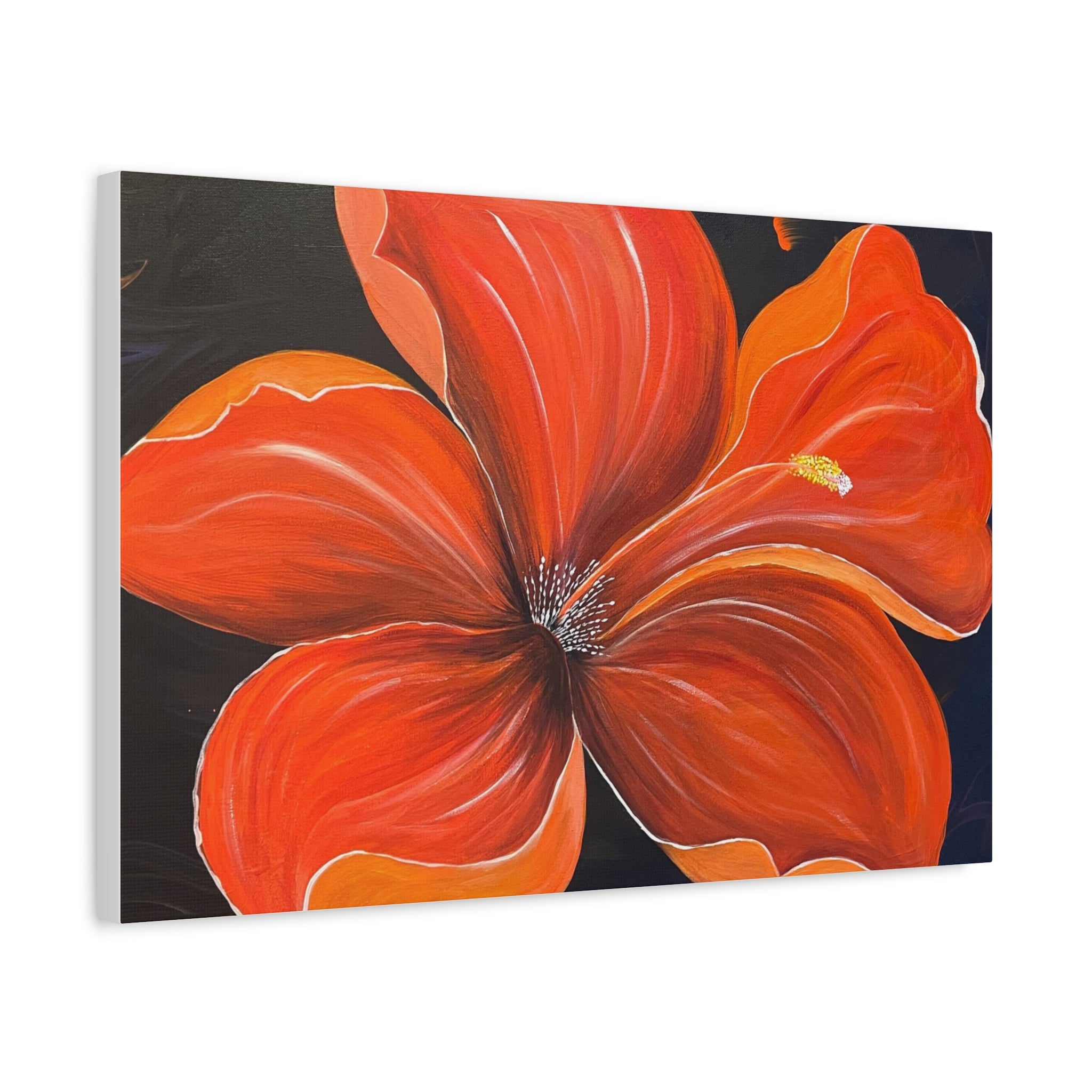 Scarlet Veil Abstract Art Canvas - Contemporary Wall Decor