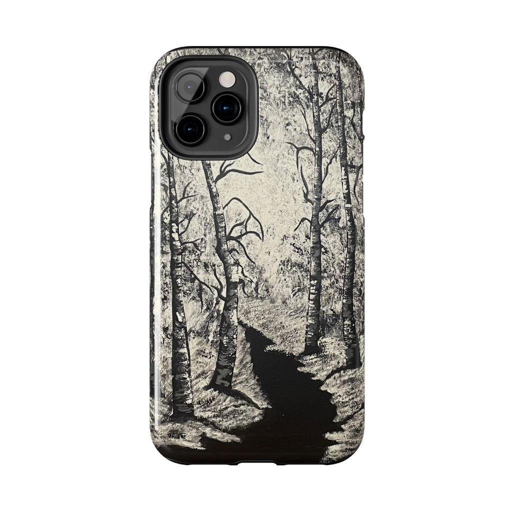 Silver Shadows Phone Case - Hand Painted Unique Designs