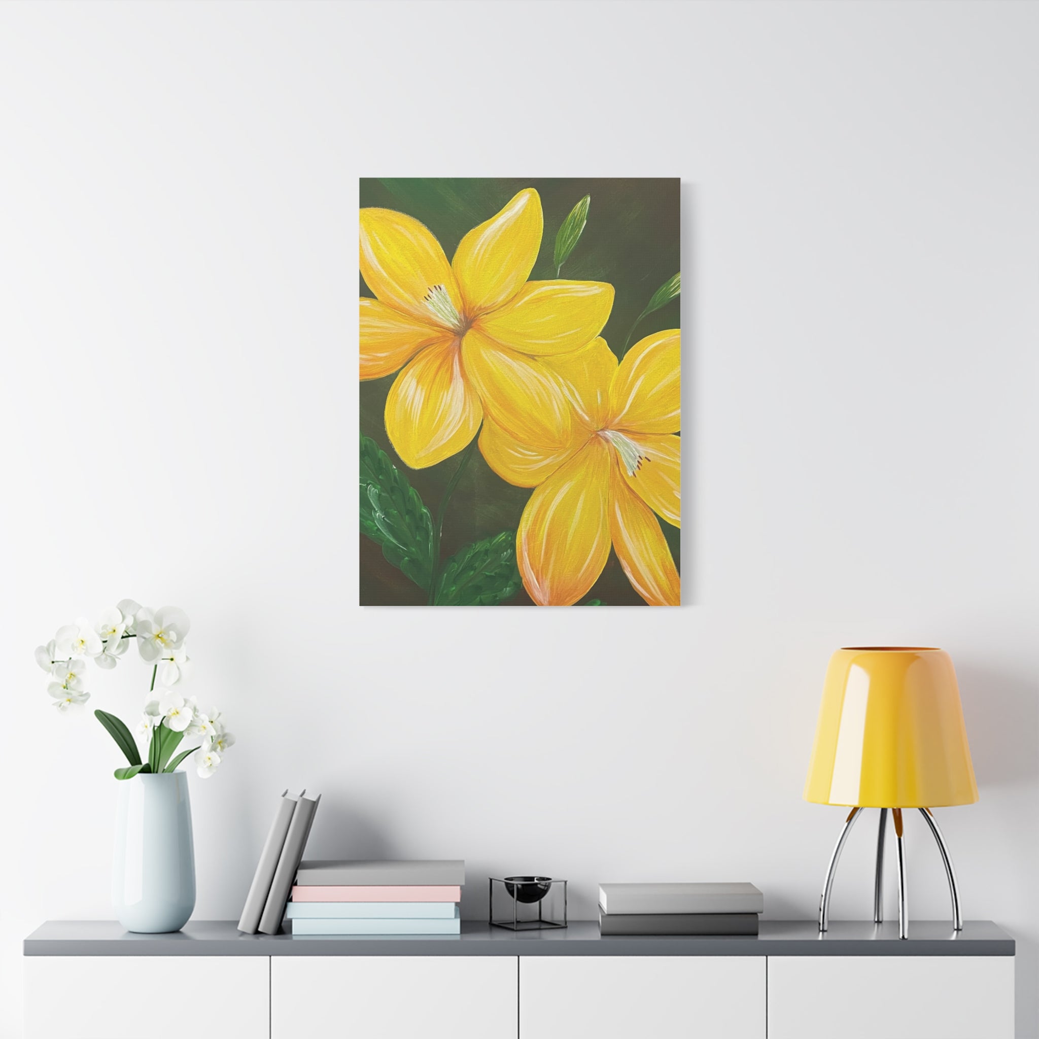 Golden Bloom Canvas Wall Art