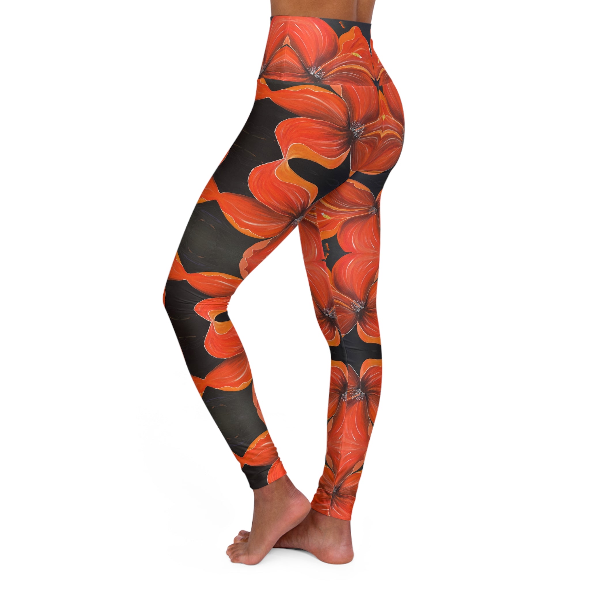 Scarlet Veil Yoga Leggings - Comfort Fit, Fitness Apparel, Workout Gear, Athleisure, Gift for Yoga Lovers