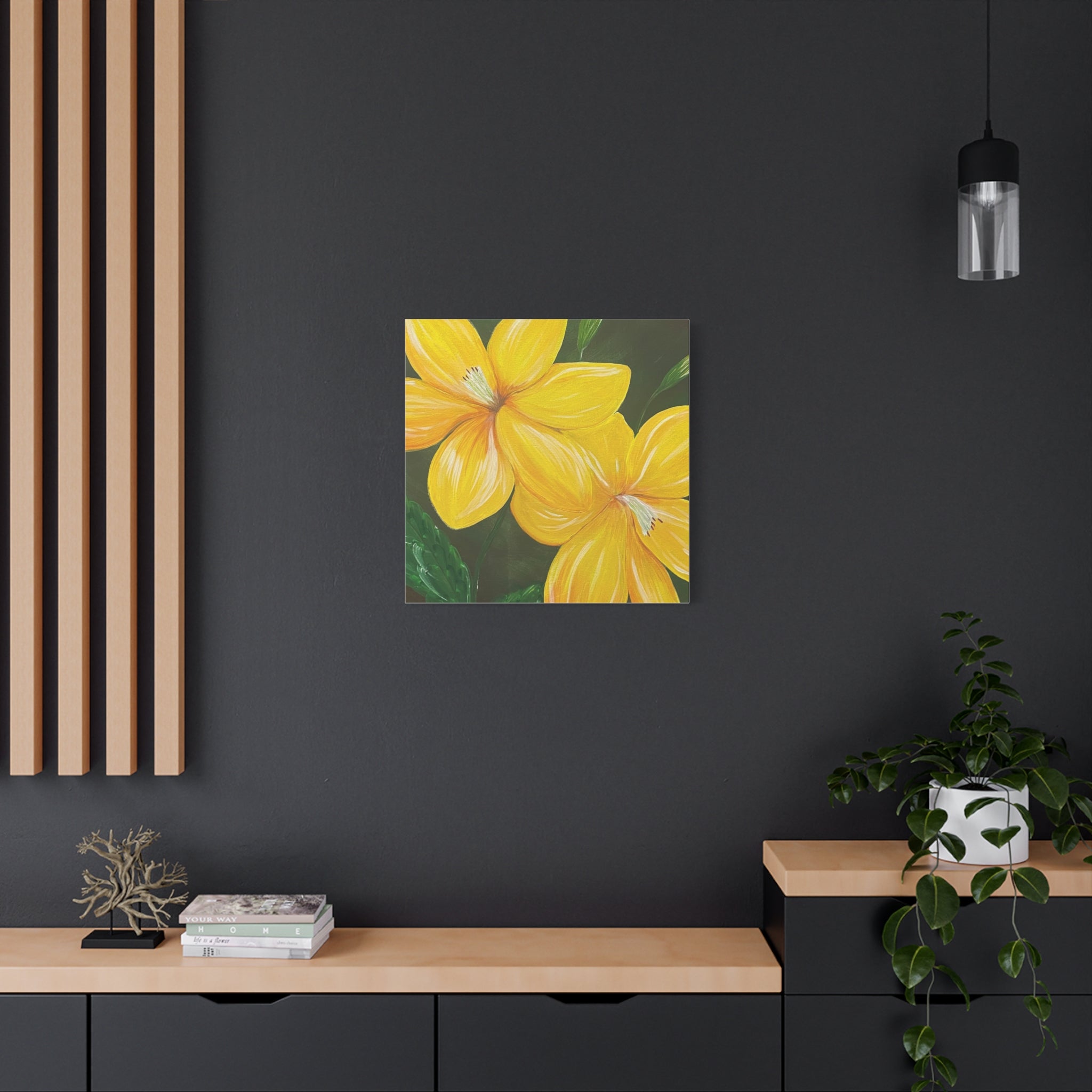 Golden Bloom Canvas Wall Art