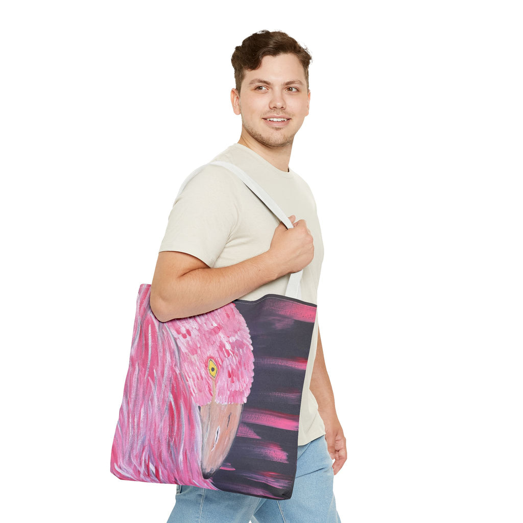Feathered Grace Hand Painted Tote Bag