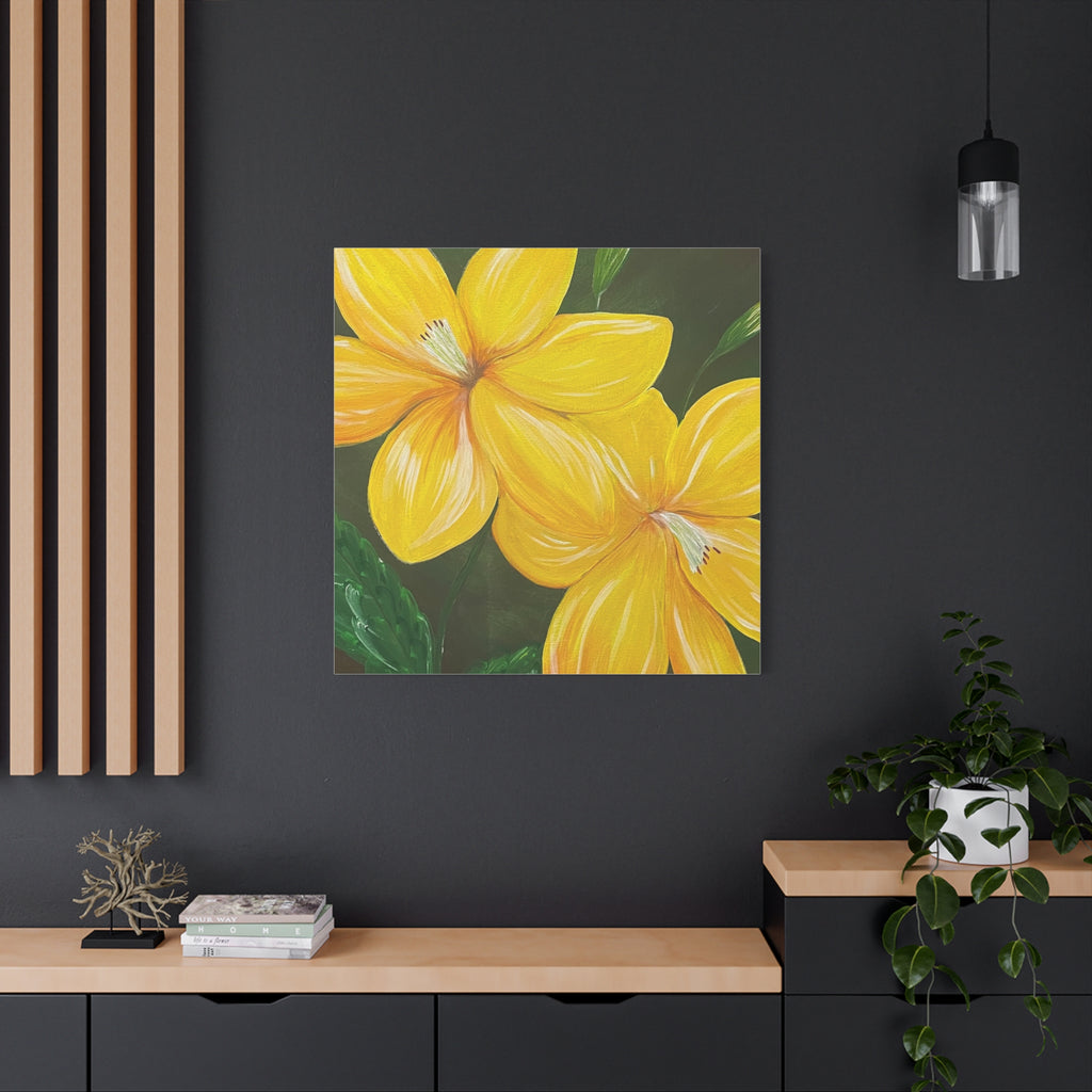 Golden Bloom Canvas Wall Art