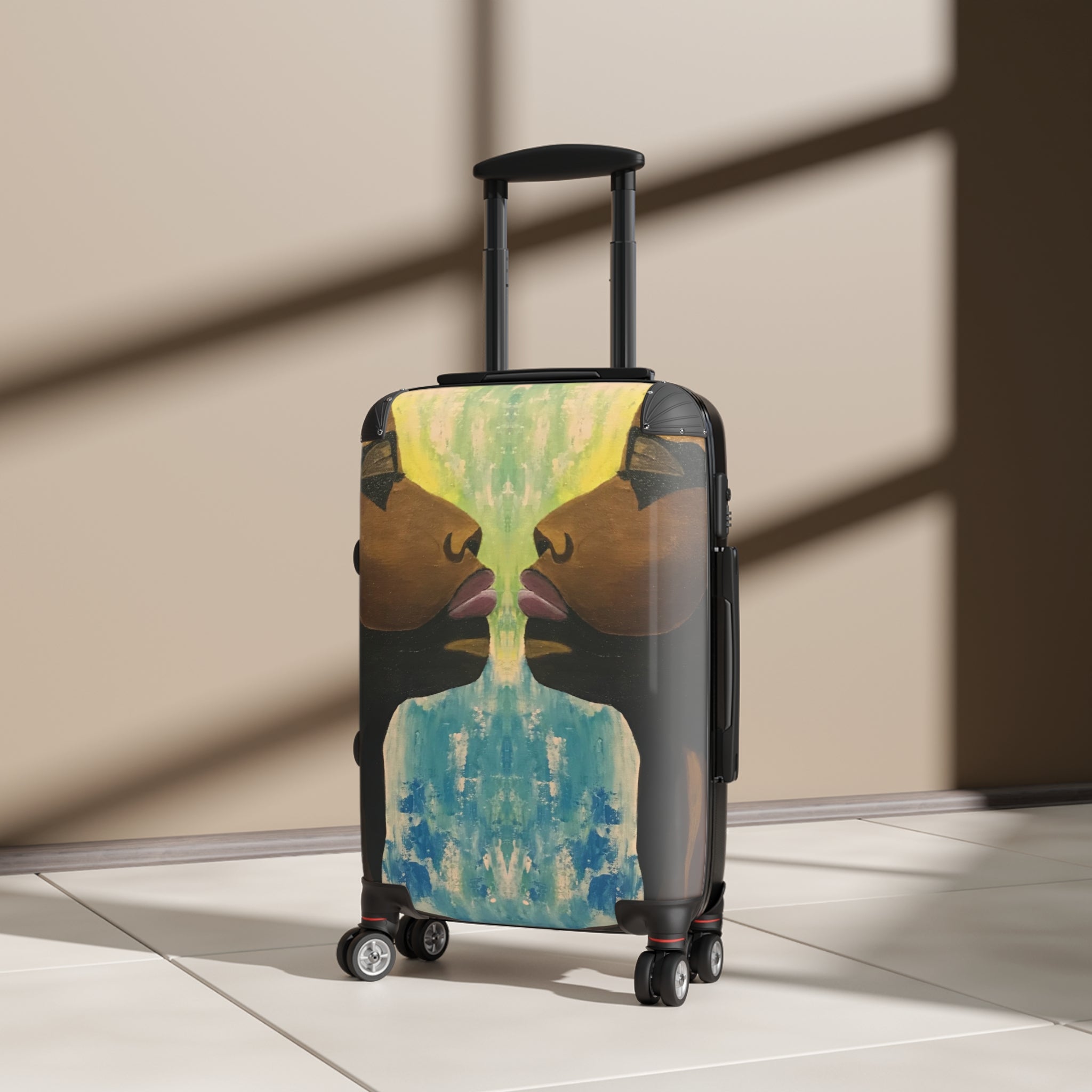 Hues of Heritage Handprinted Colorful Suitcase